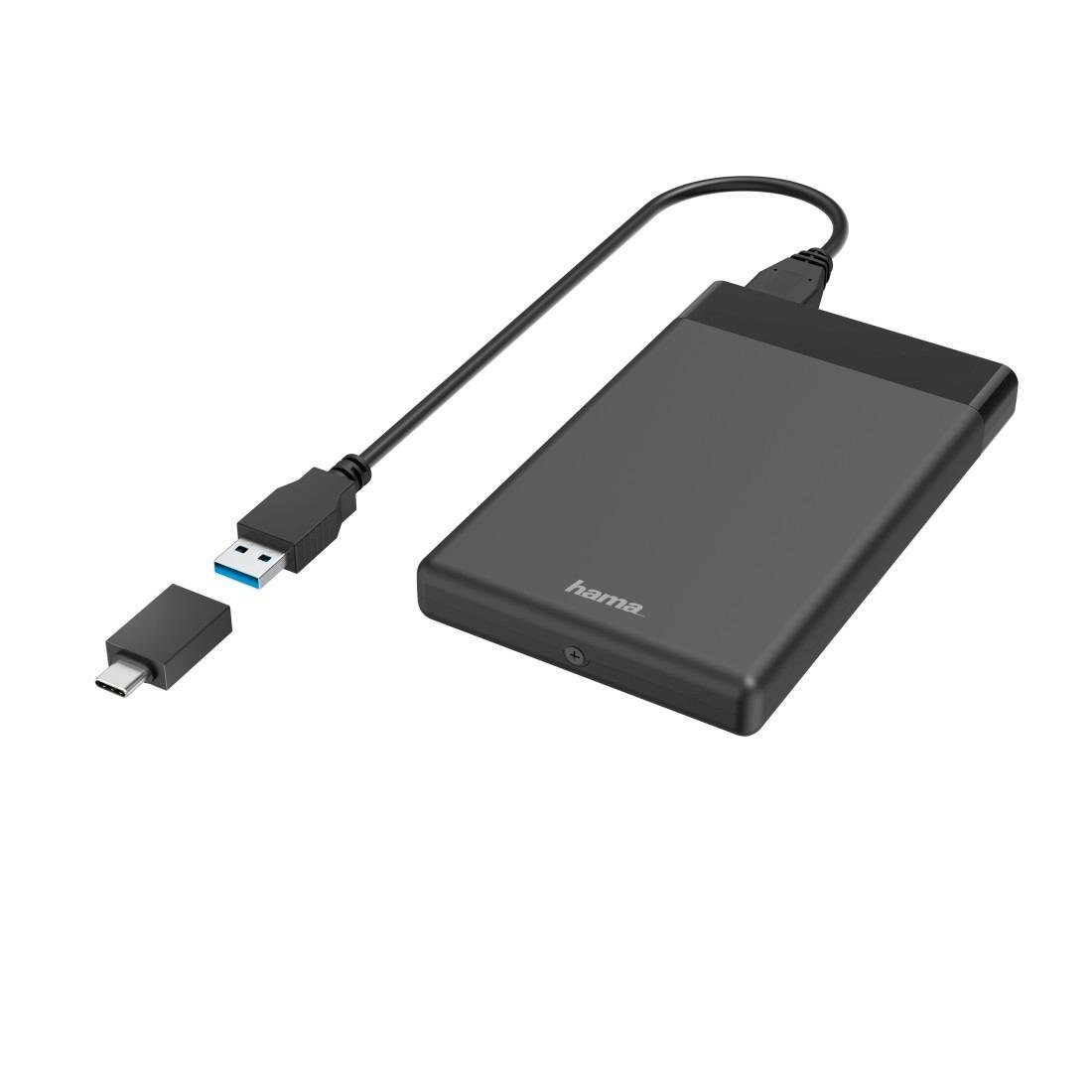 Hama Festplatten-Gehäuse USB-Festplattengehäuse für 2,5" SSD u. HDD- Festplatten Adapter