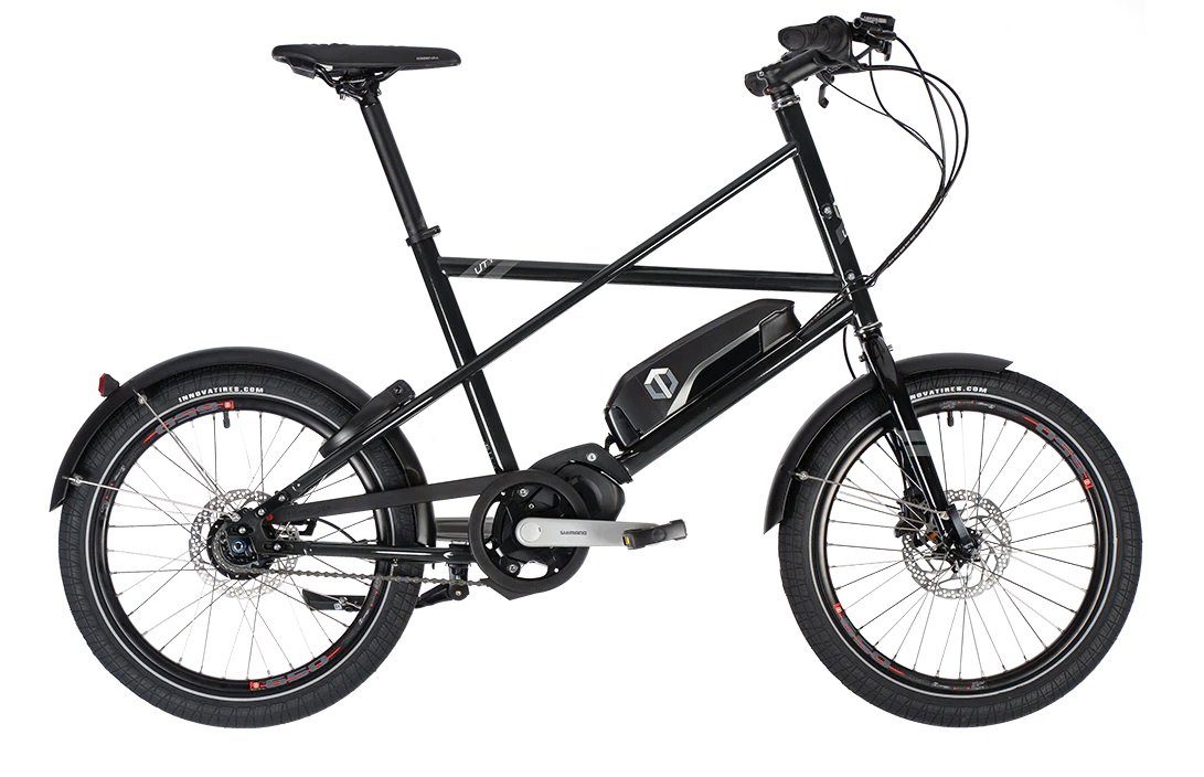 Cooper E-Bike UTY 8, 8 Gang Shimano Nexus Schaltwerk, Nabenschaltung, Mittelmotor, 500 Wh Nabendynamo, 8-Gang-Schaltung, 20 Zoll Kompaktbike, hydraulische Scheibenbremsen Dark Thunder