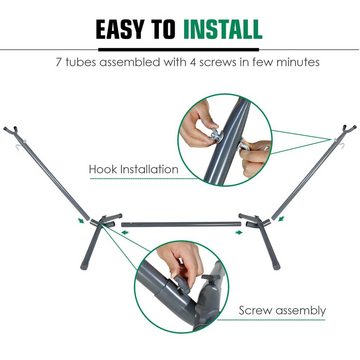 CCLIFE Hängemattengestell Hängematte mit Gestell bis120kg Belastbar Outdoor höhenverstellbar