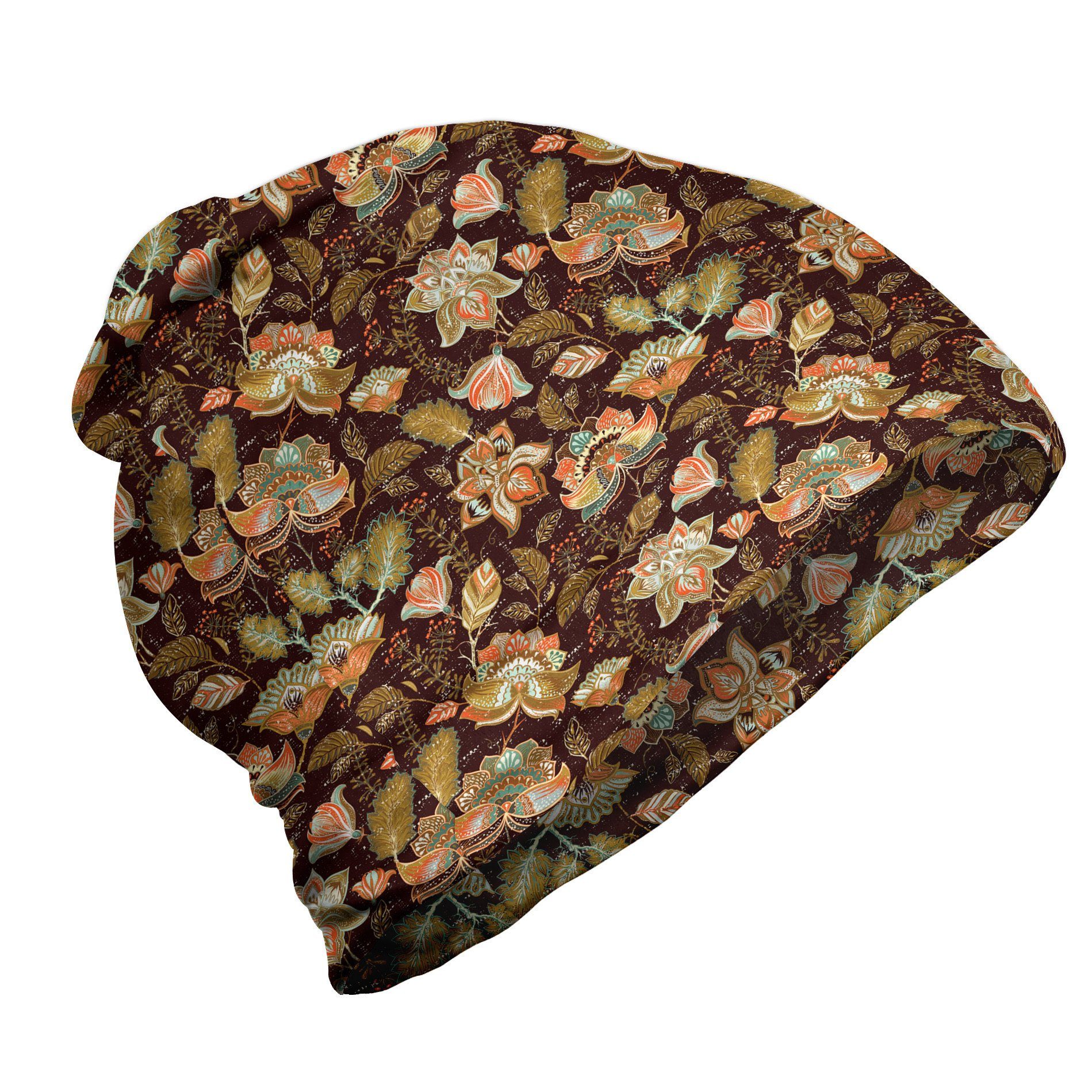 Paisley Blüten im Orientalische Motive Freien Wandern Beanie Abakuhaus