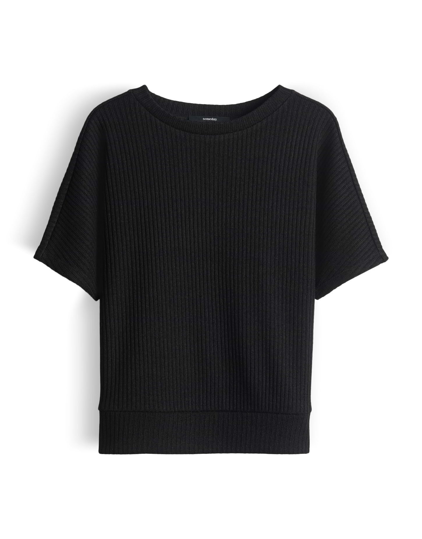 someday Sweatshirt Urosa Sweatshirt in Rippenstruktur aus Sweatware Lockere Passform, elastisch mit breitem Saum