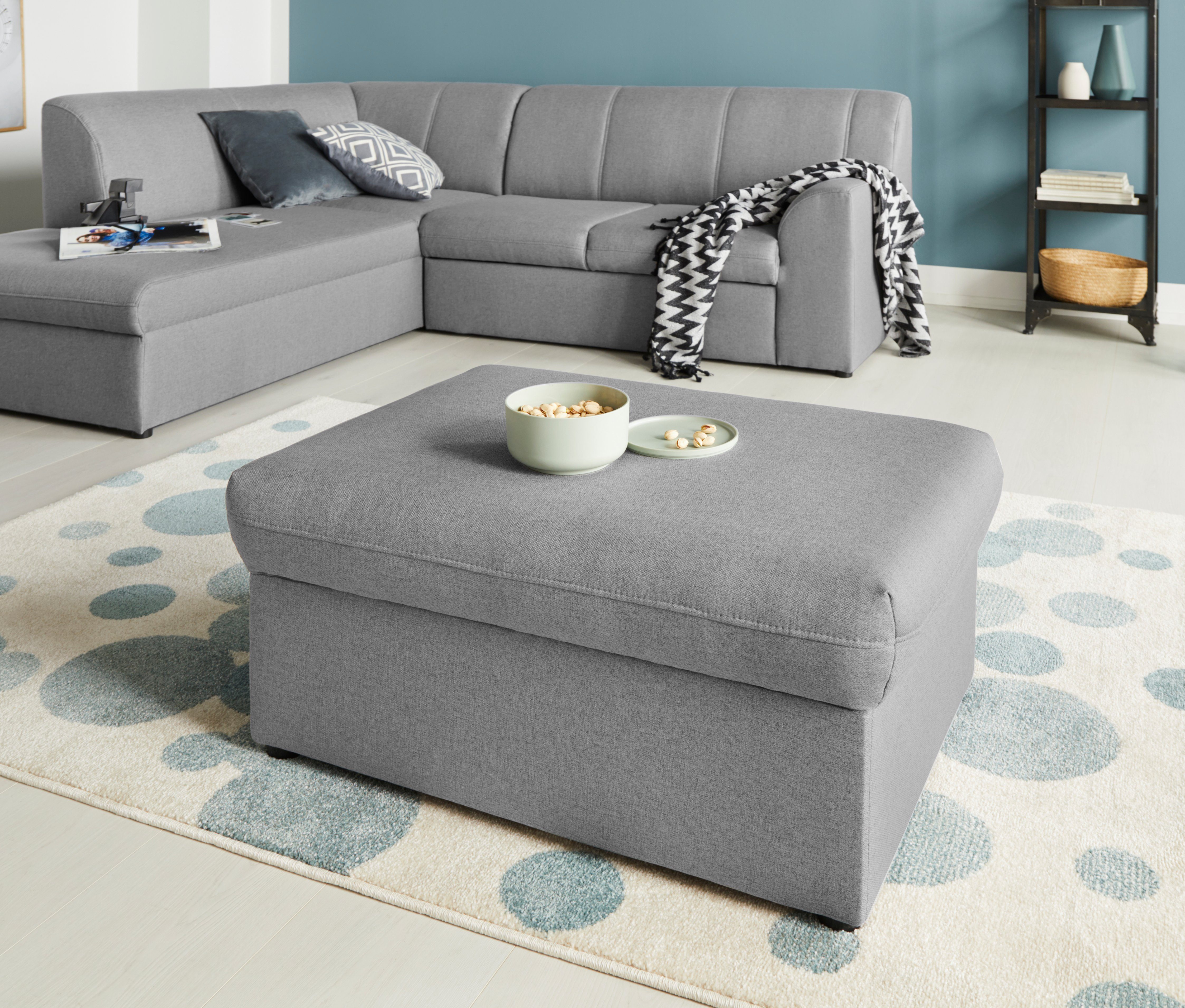 DOMO collection Hocker Topper, mit Wellenunterfederung, günstig online kaufen