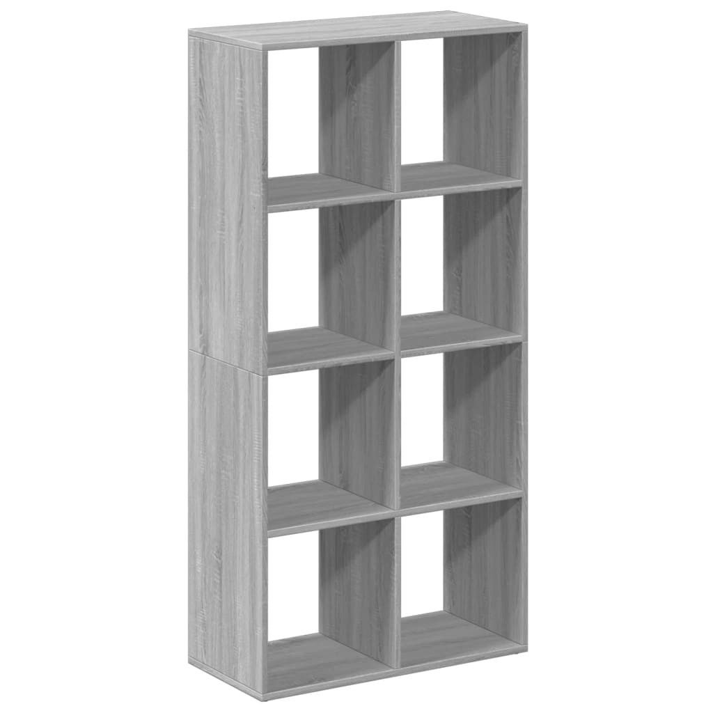 vidaXL Bücherregal Raumteiler-Bücherregal Grau Sonoma 69,5x29x137,5 günstig online kaufen
