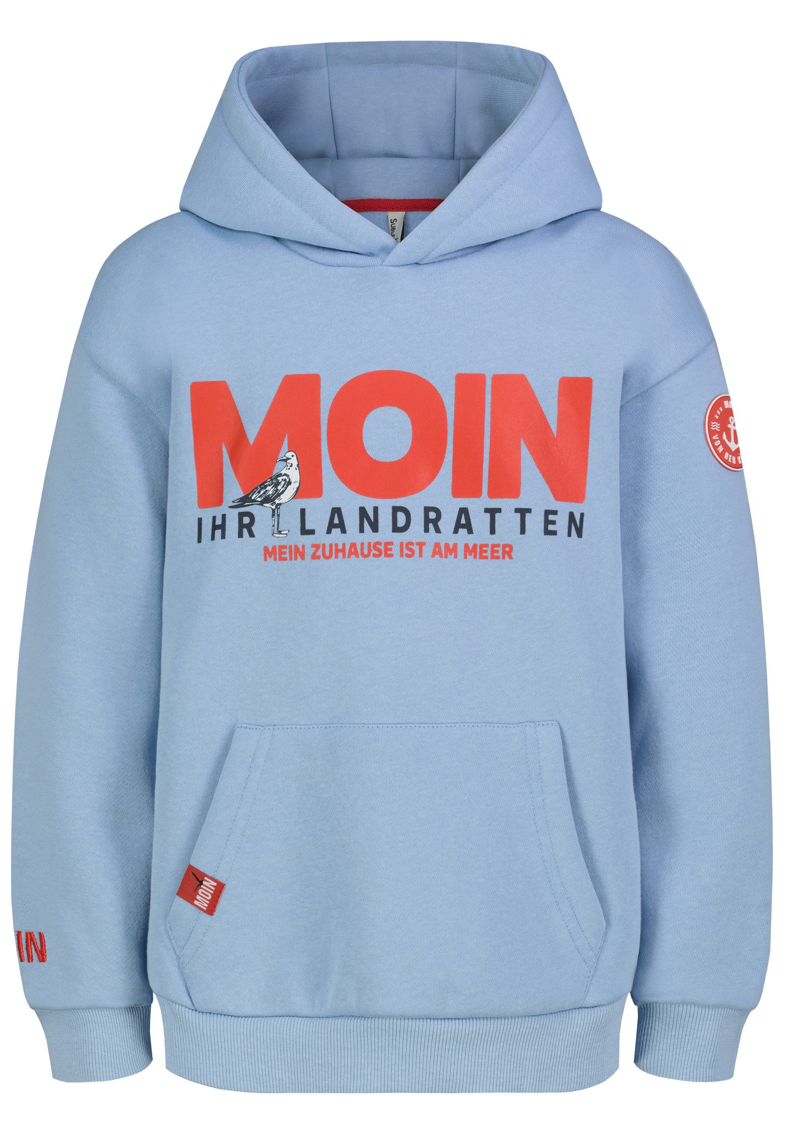 SUBLEVEL Hoodie Kinder Sweathoodie mit Moin-Prints Pulli mit maritimen Prints und Moin-Motiven