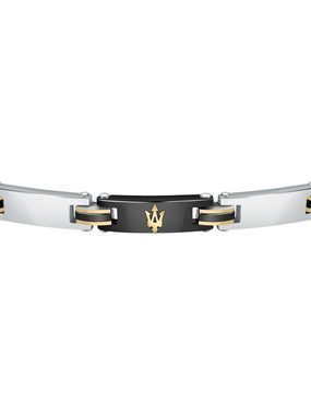 MASERATI Edelstahlarmband Maserati Herren-Armband Edelstahl, Keramik