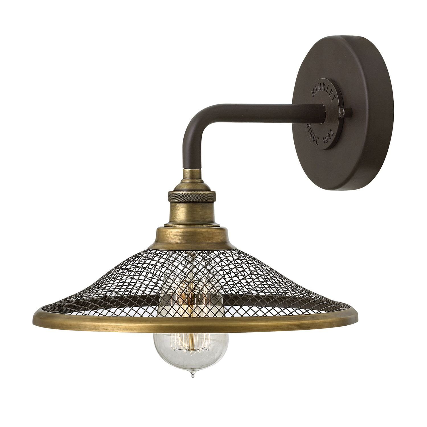 Leuchtmittel, Metall Design Beleuchtung Industrie Wandleuchte ohne Bronze Wandlampe ALEYNA, E27 Licht-Erlebnisse