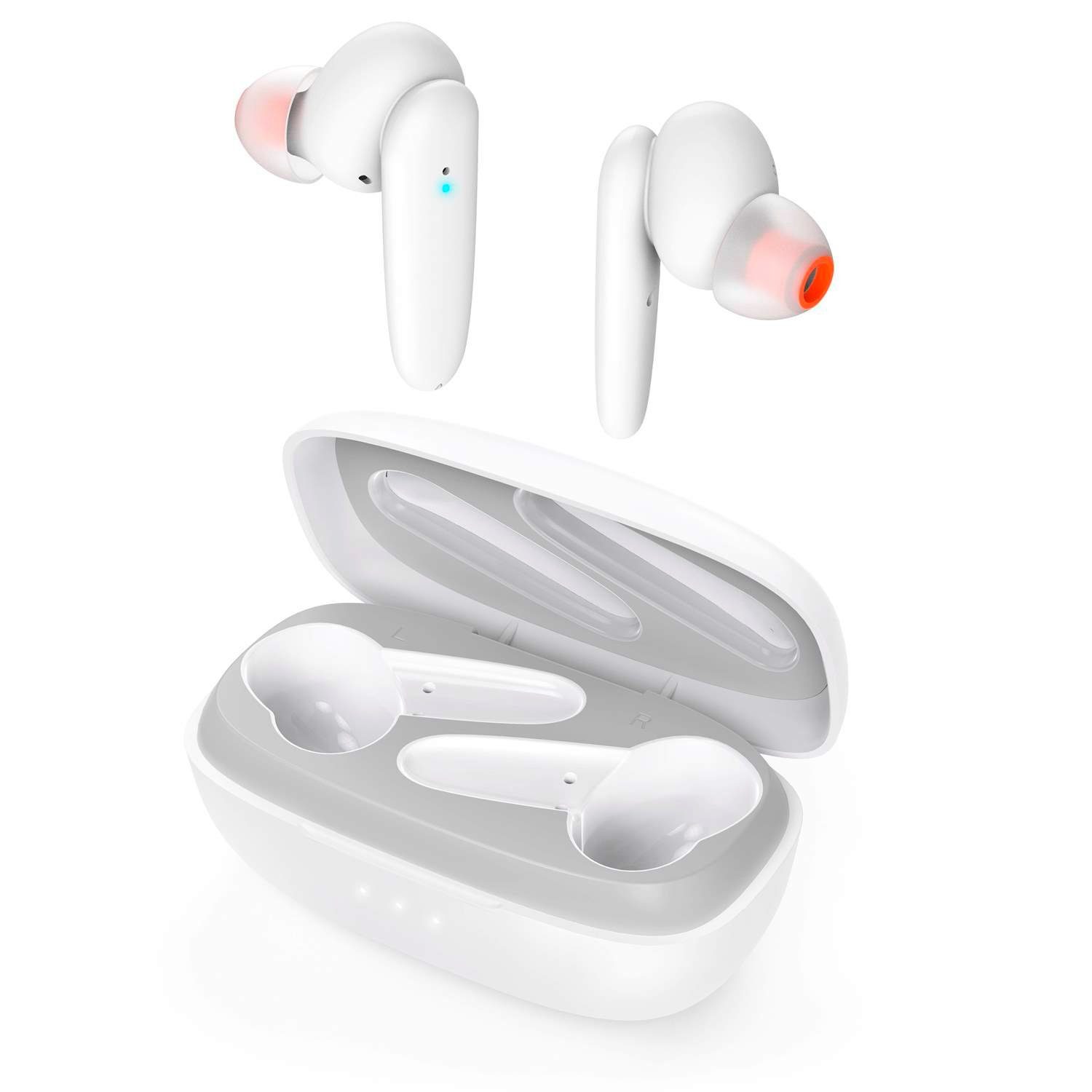 Hama In-Ear Buds True Wireless Bluetooth Headset Bluetooth-Kopfhörer (Sprachsteuerung,Anruffunktion,WiedergabesteuerungBluetooth,Mikrofon,Ladeschale, Apple Siri/Google Assistant, Bluetooth 5.0, ANC Kopfhörer mit Ladeschale, Schweißfest, Bluetooth 5.0)