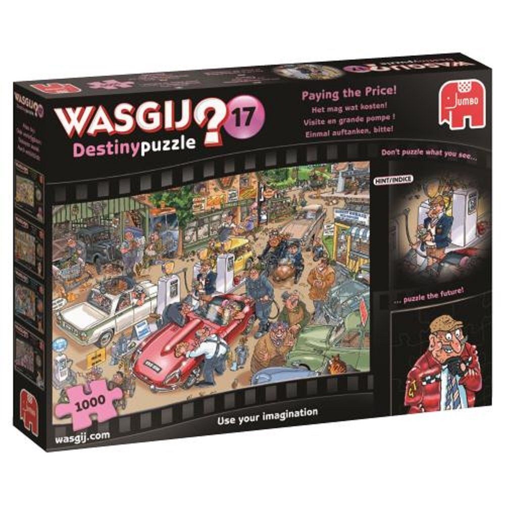 Jumbo Spiele Puzzle Wasgij Destiny 17 Einmal auftanken,bitte! 1000 Teile Puzzle, 1000 Puzzleteile, Made in Europe