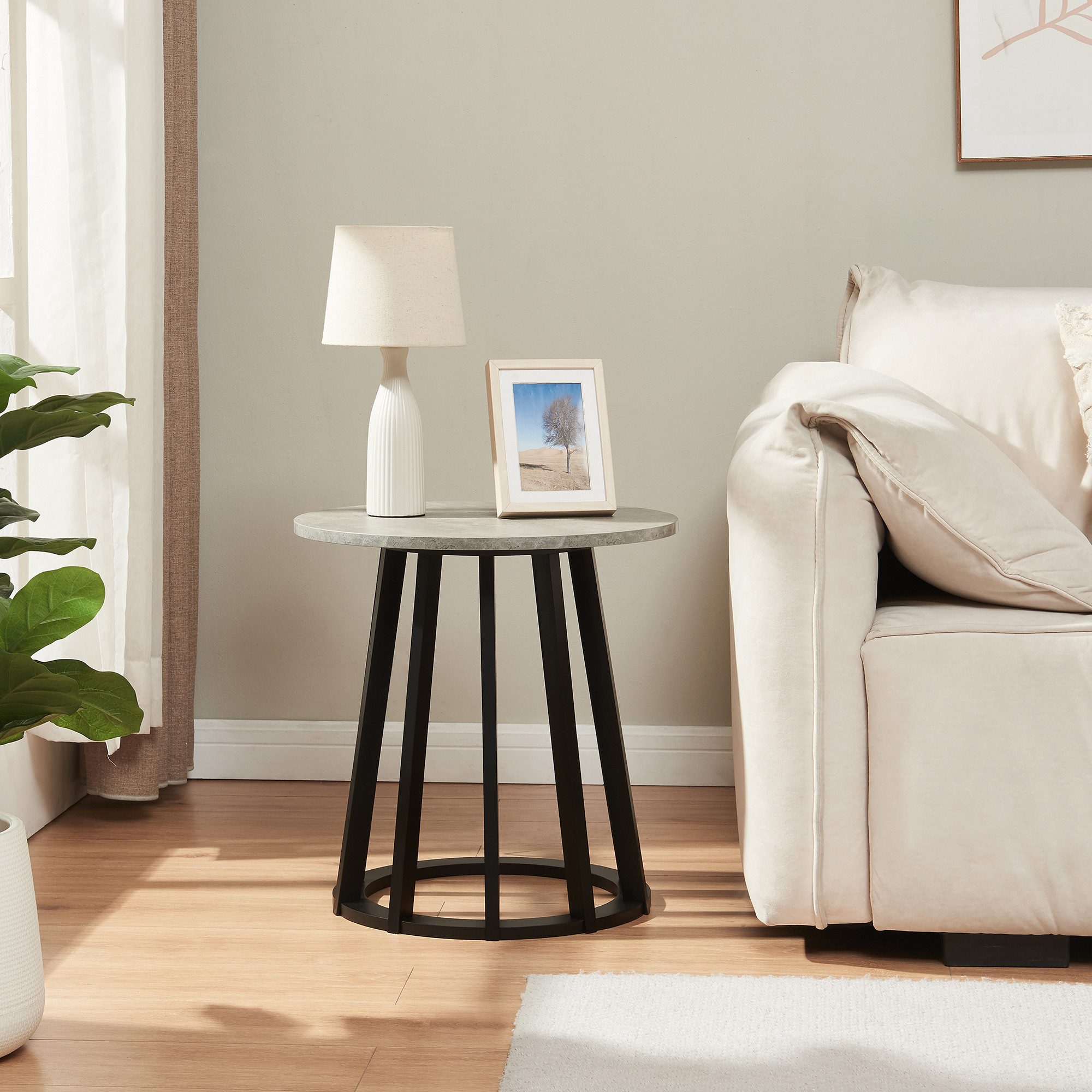 en.casa Beistelltisch, »Buzzard« Ø48 x 48 günstig online kaufen