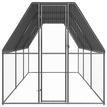 vidaXL Hühnerstall Outdoor-Hühnerkäfig 2x6x2 m Verzinkter Stahl Stall Begehbar Hühner Kle