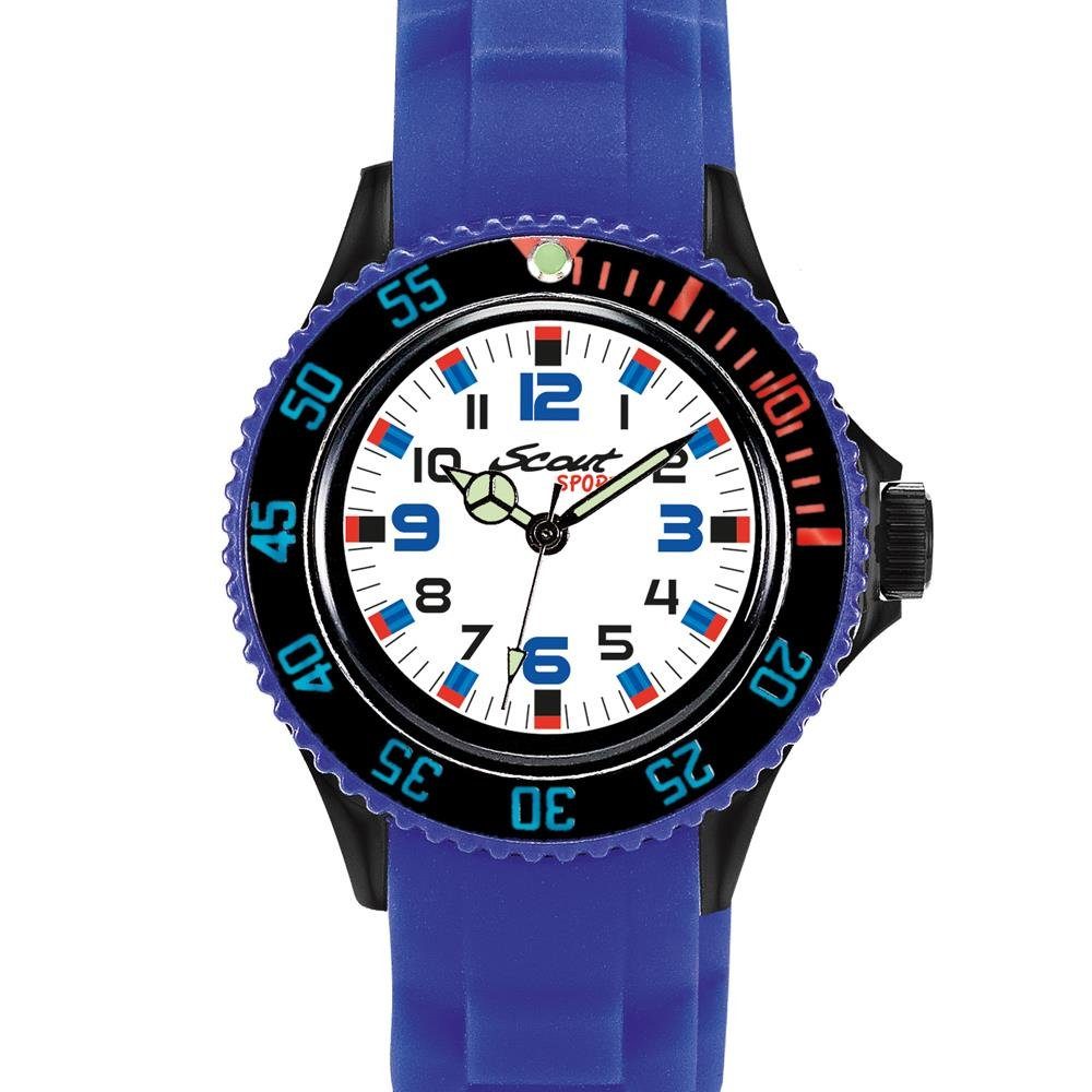 Scout Quarzuhr Scout Quarzuhr für Jungen aus Kunststoff, Silikon, blau