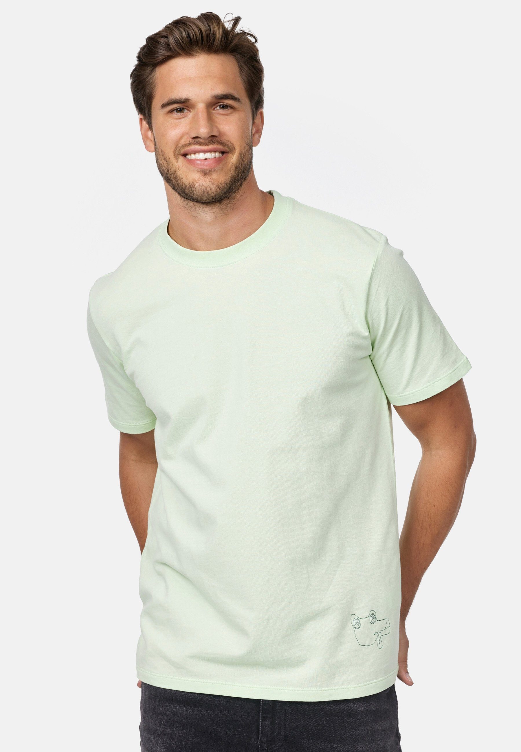 smiler. T-Shirt laugh. mit modernem Design grün