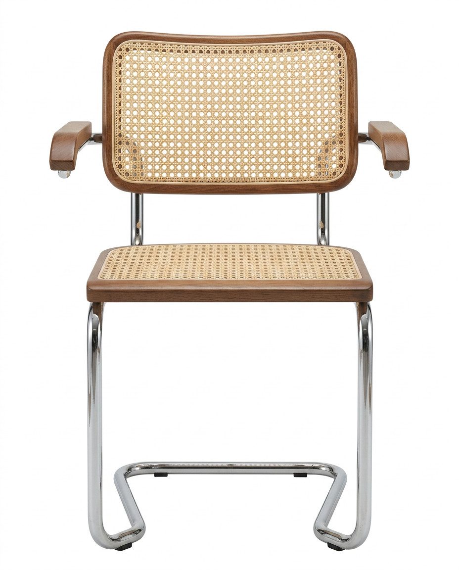 Haris Børn Freischwinger Wiener Geflecht - Handgefertigt in Italien - Premium Schwingstuhl (Set, 4 St), Hochwertige Freischwinger Stühle - Rattanstühle fürs Esszimmer