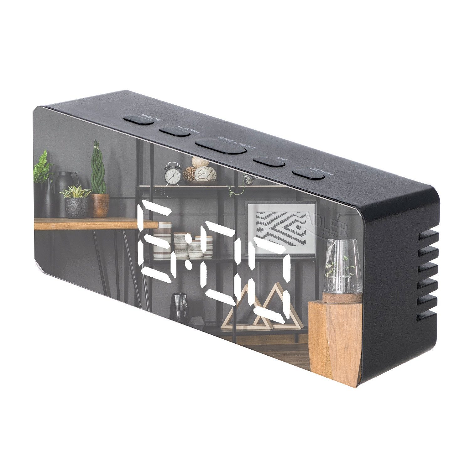 Adler Wecker AD 1189 mit Raumtemperaturanzeige Alarm Datumsanzeige Weckeranzeige Hintergrundbeleuchtung