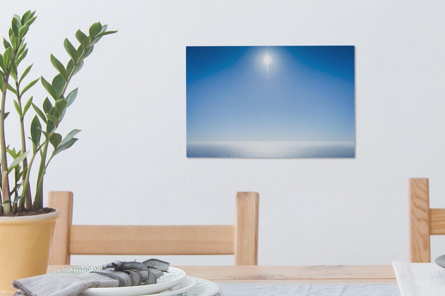 Meer - Sonne, Wandbild cm - 30x20 Wanddeko, St), (1 OneMillionCanvasses® Leinwandbilder, Leinwandbild Sommer Aufhängefertig,