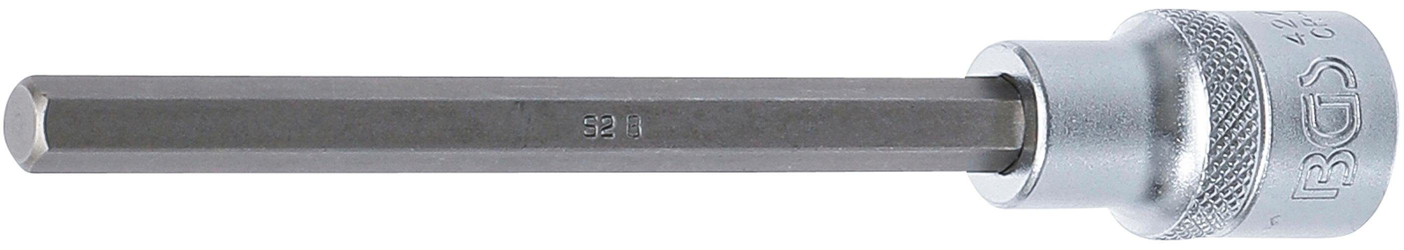 BGS technic Sechskant-Bit Bit-Einsatz, Länge 140 mm, Antrieb Innenvierkant 12,5 mm (1/2), Innensechskant 8 mm