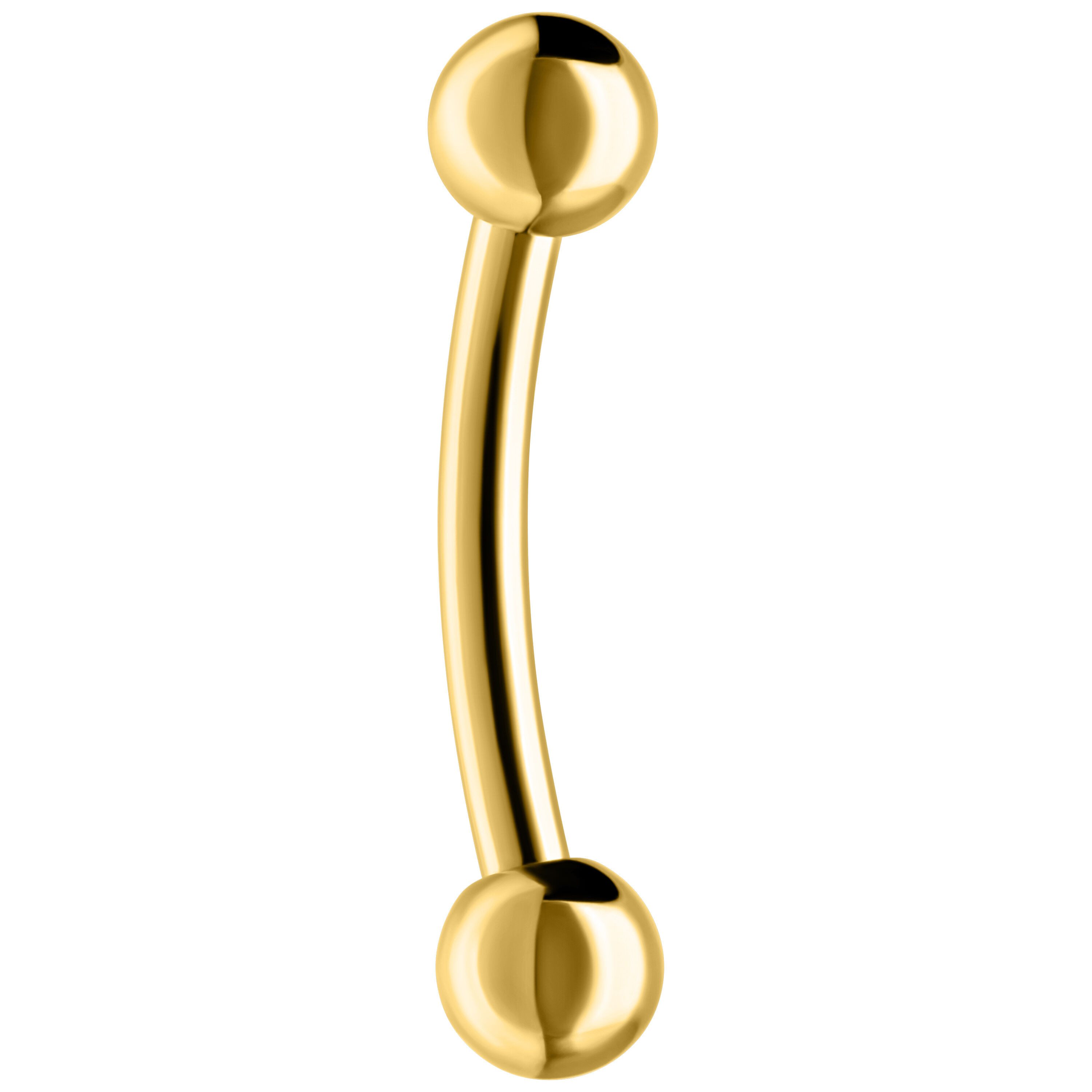 Wildcat Piercing-Set Basic Micro Bananabell für Ohr, Augenbraue, Intim, 1 Stück, Titan Grad 23 - wasserfest, hautverträglich, Gold