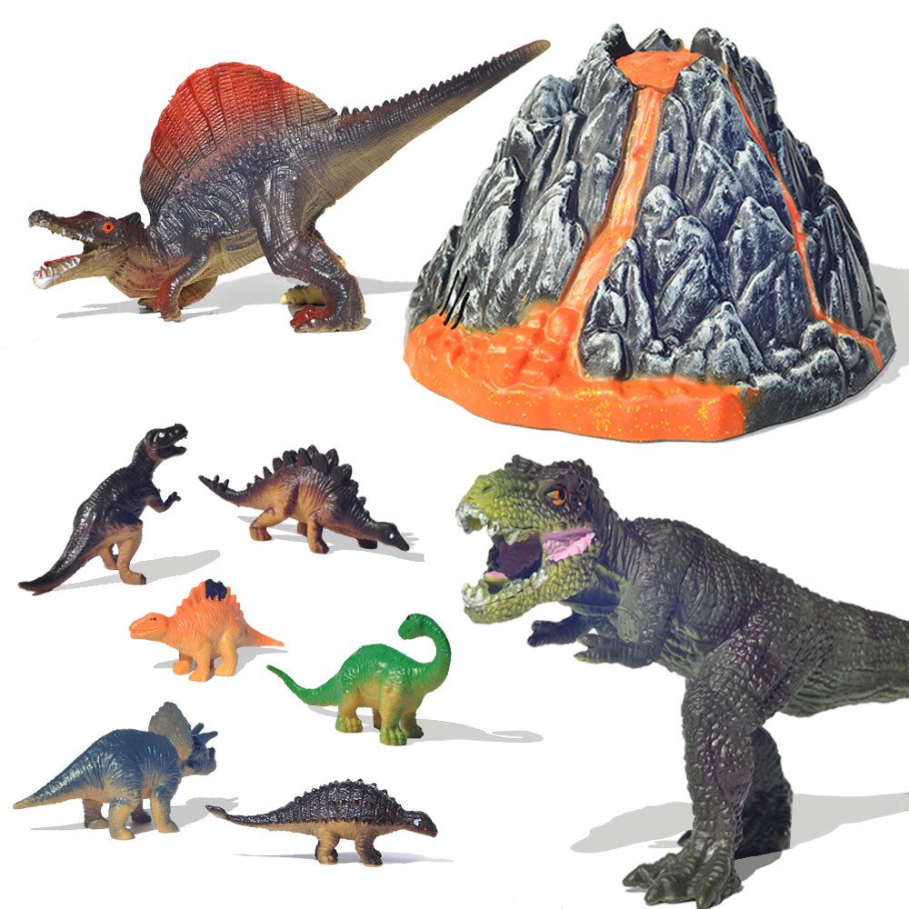 DINO SONO Autorennbahn Dinosaurier Vulkan Autorennbahn Spielzeug Rennstreck günstig online kaufen