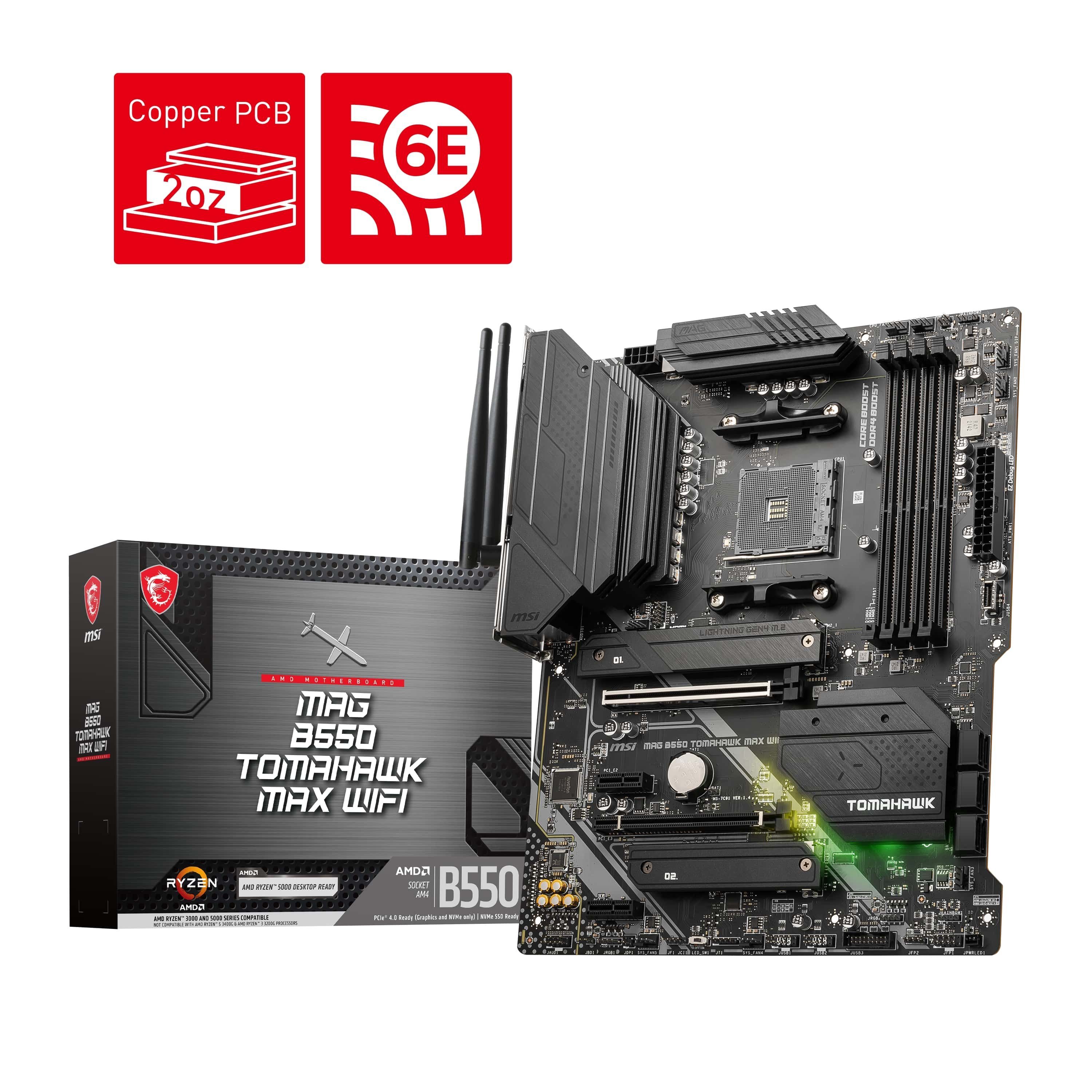 MSI MAG B550 TOMAHAWK MAX WIFI Mainboard LED-Beleuchtung