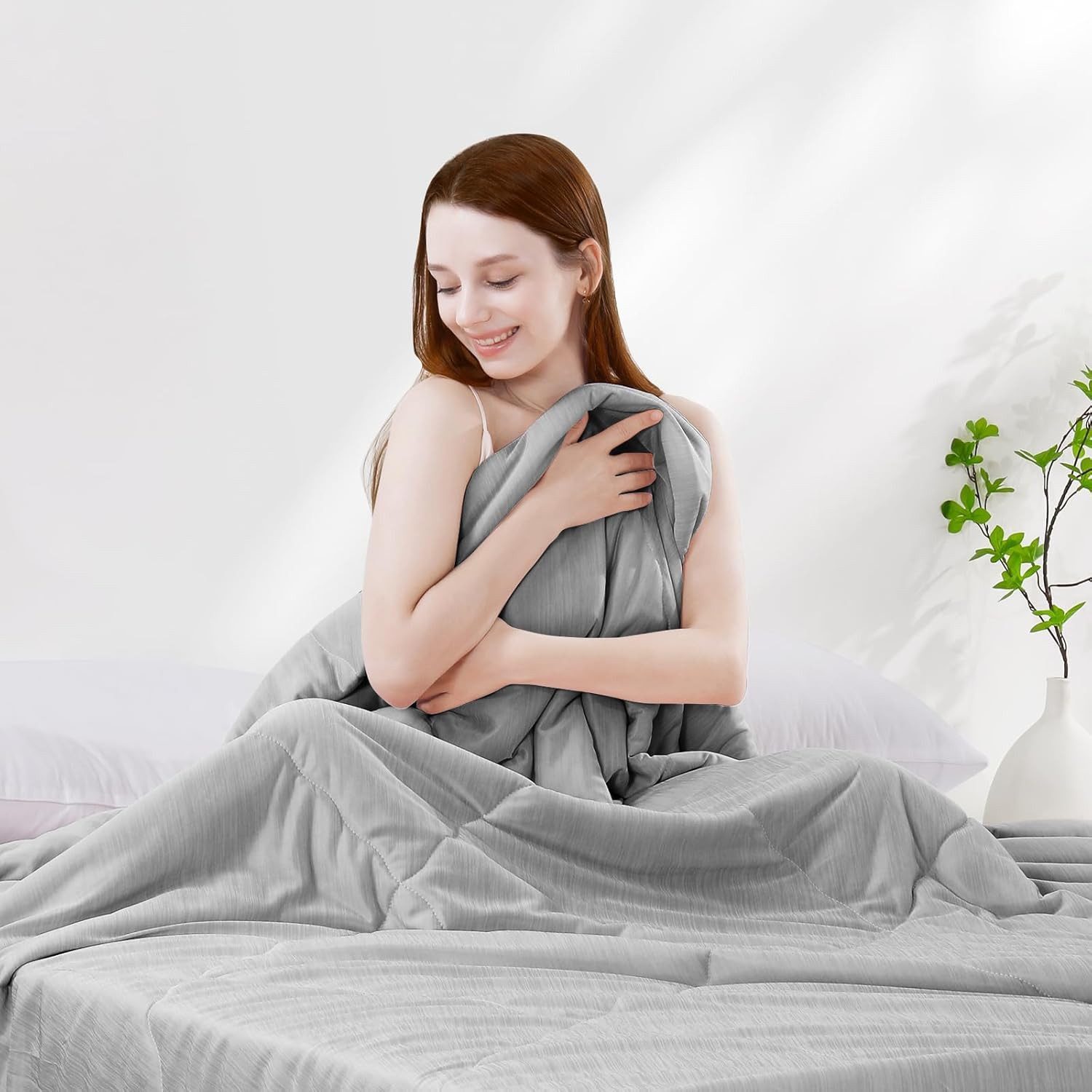 Elegear Sommerbettdecke Sommerdecke 150/220x200cm Kühldecke mit Japanische Arc-Chill 3.0, Kühlende Bettdecke aus Kühlfasern, superweich, antiallergisch