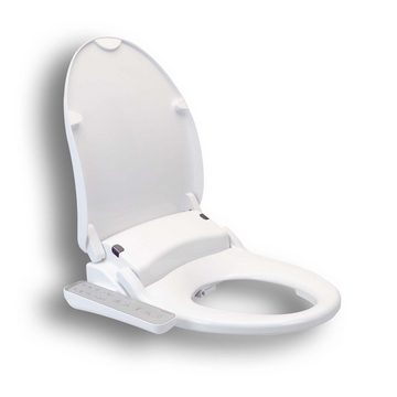 MEWATEC Dusch-WC-Sitz D300 2.0, - Dusch-WC im flachen Design mit Warmluftföhn