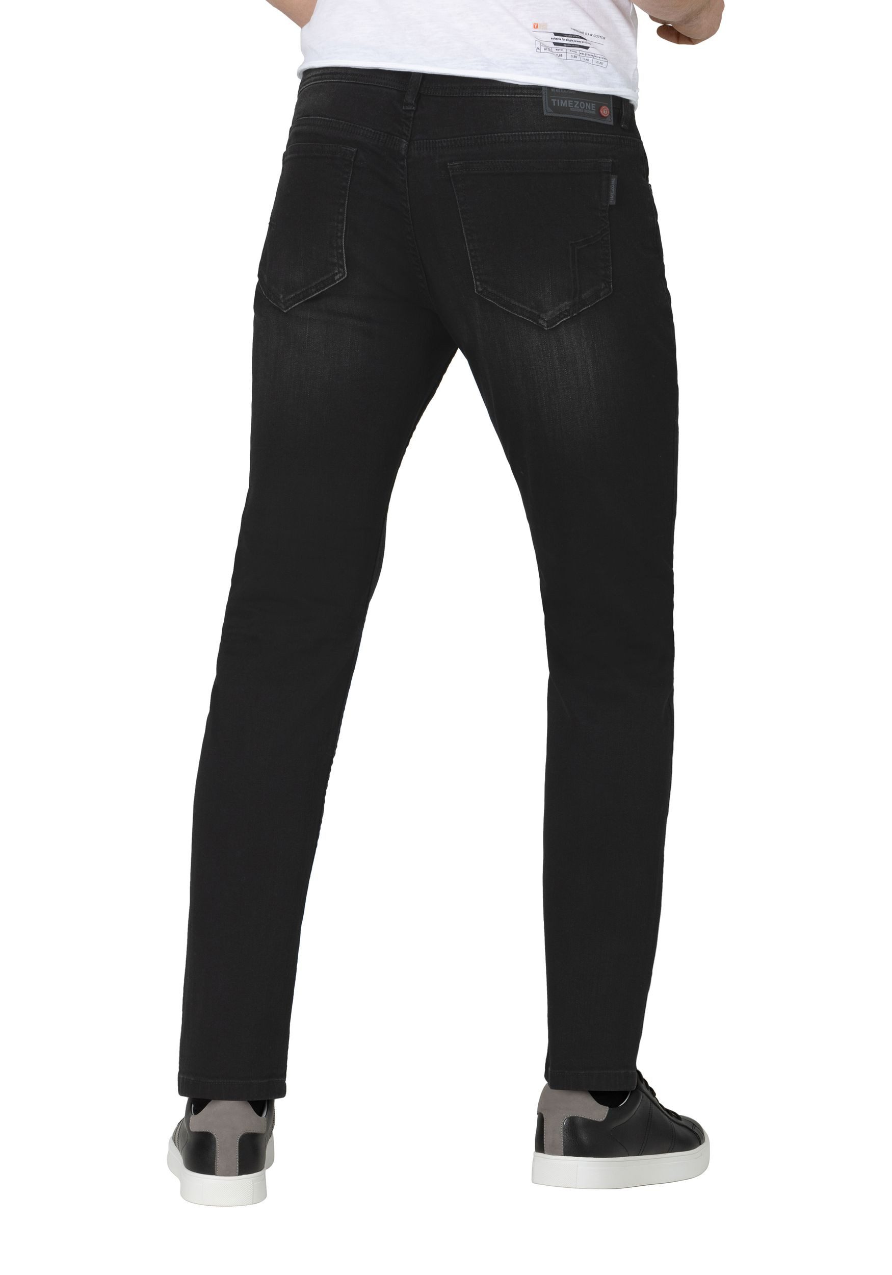TIMEZONE Slim-fit-Jeans Slim Fit Jeans Stretch Denim Stone Wash für Herren (1-tlg) Baumwolle unifarben windabweisend Reißverschluss modisch-Style – Bild 3 von 5