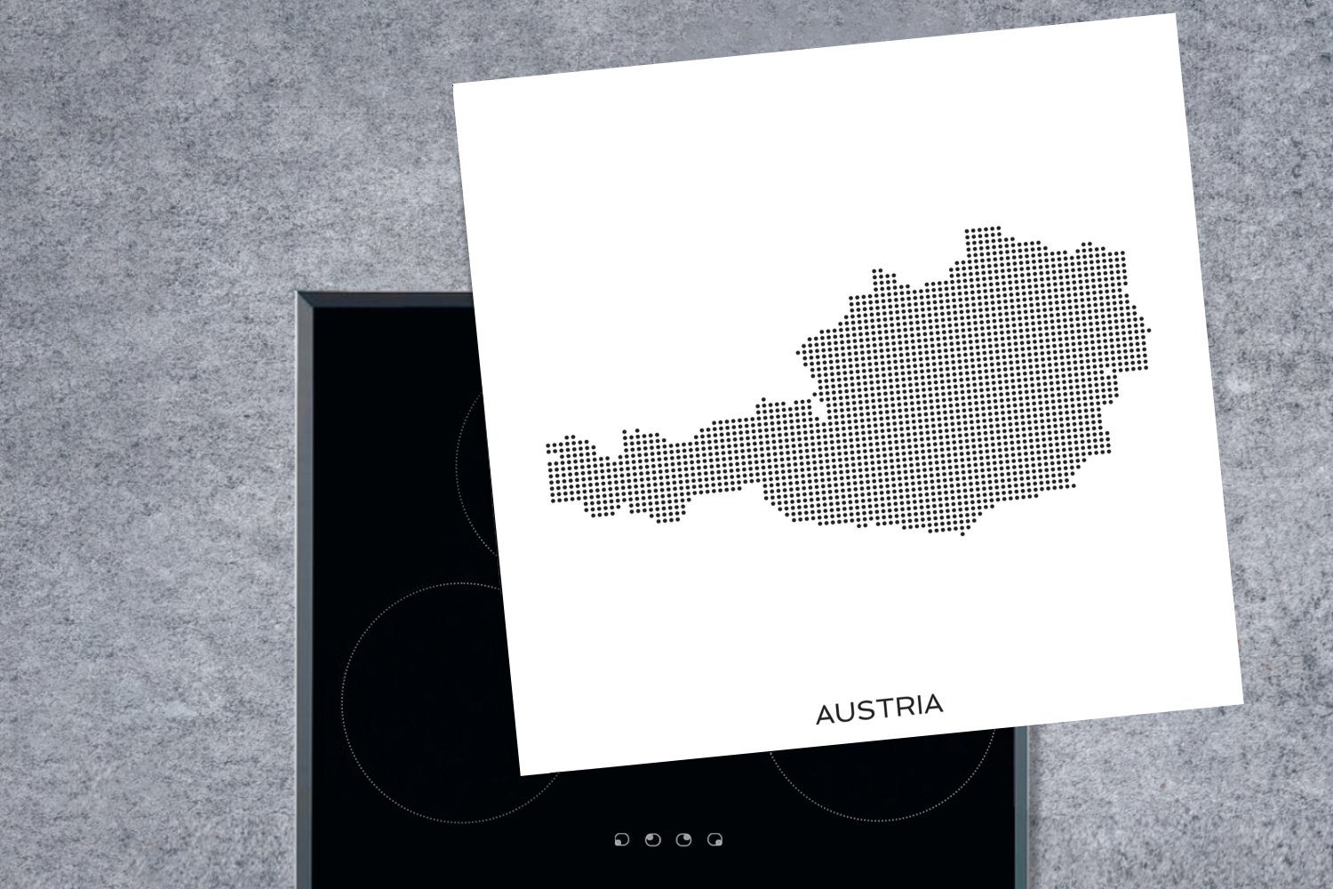MuchoWow Herdblende-/Abdeckplatte Illustration Punkten, küche für (1 78x78 tlg), Arbeitsplatte von Österreich in cm, Ceranfeldabdeckung, Vinyl