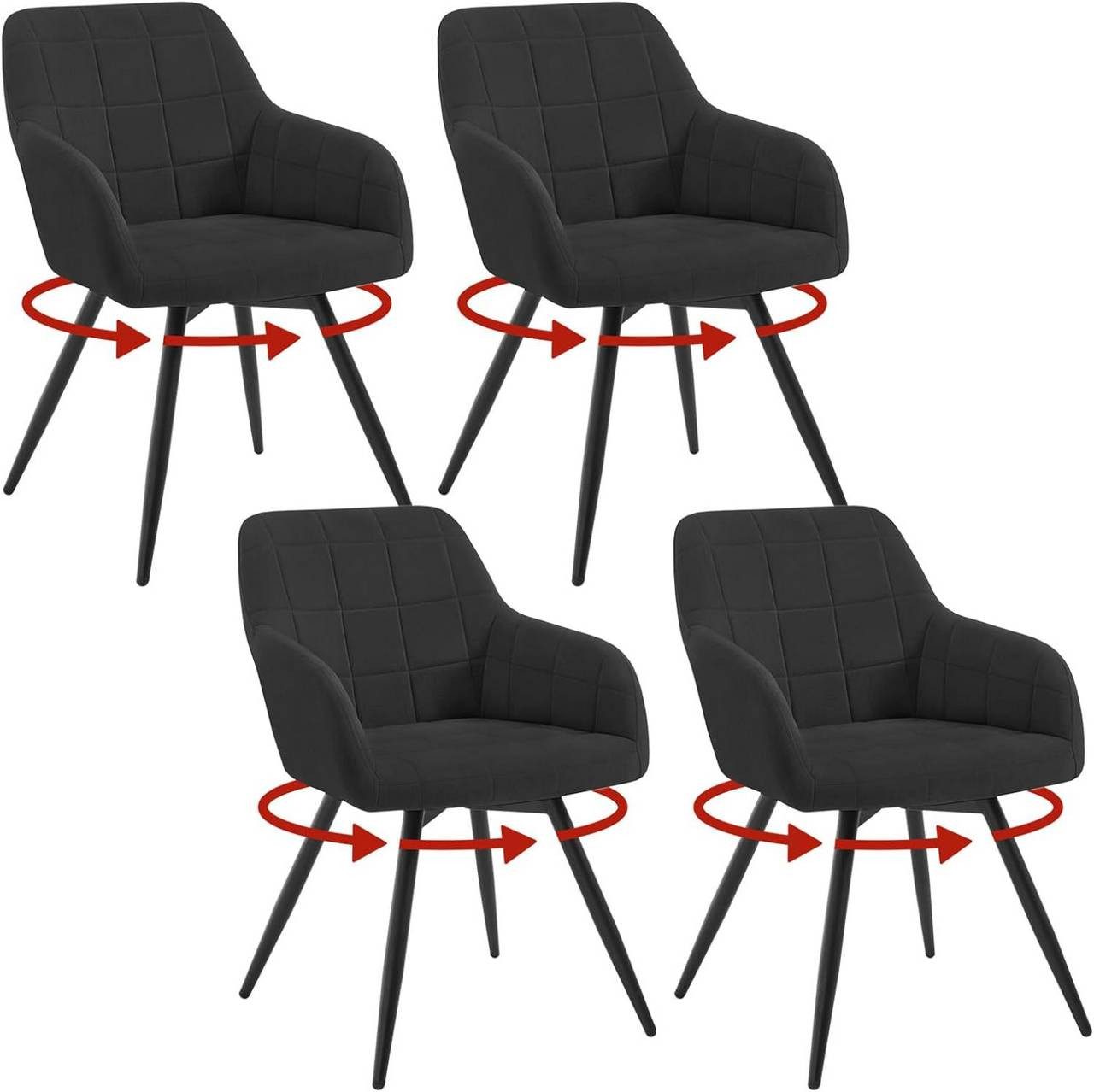 Woltu Esszimmerstuhl (4 St), gepolsterter ergonomischer, günstig online kaufen