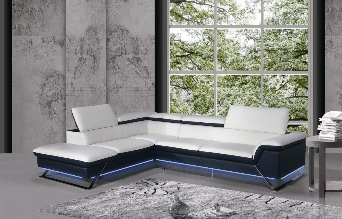 Designer L-Form in Couch Ecksofa Europe Weiße Neu, Sofa JVmoebel Sitzecke Made Ledersofa Ecksofa