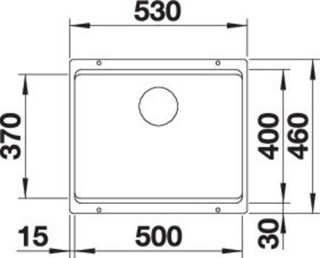 Blanco Granitspüle ETAGON 500-U, rechteckig, aus SILGRANIT®, mit 2 Etagon-Schienen