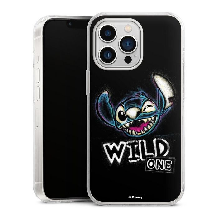DeinDesign Handyhülle Lilo & Stitch Offizielles Lizenzprodukt Disney Wild One Stitch Apple iPhone 13 Pro Hülle Bumper Case Handy Schutzhülle