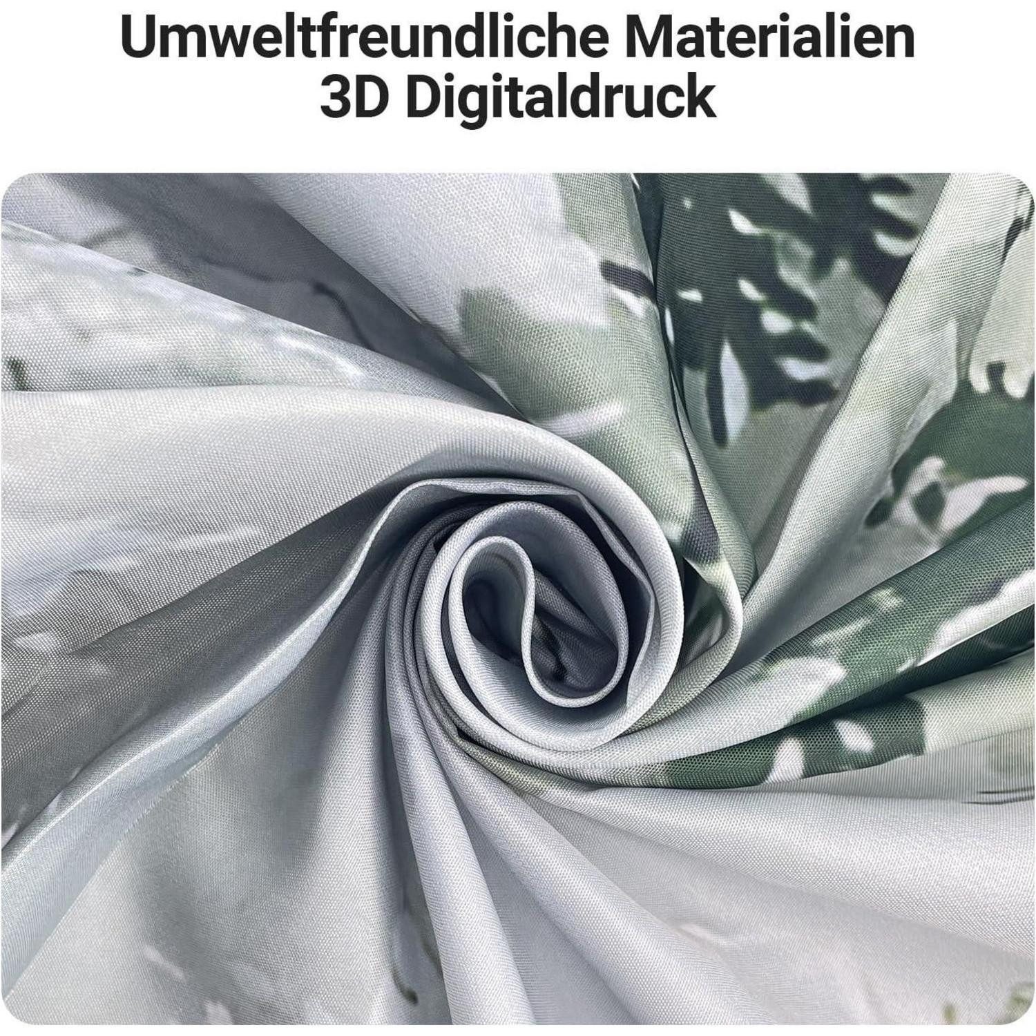 Lerores Duschvorhang Duschvorhang Wald Antischimmel Textil 150x180cm 8 Ösen