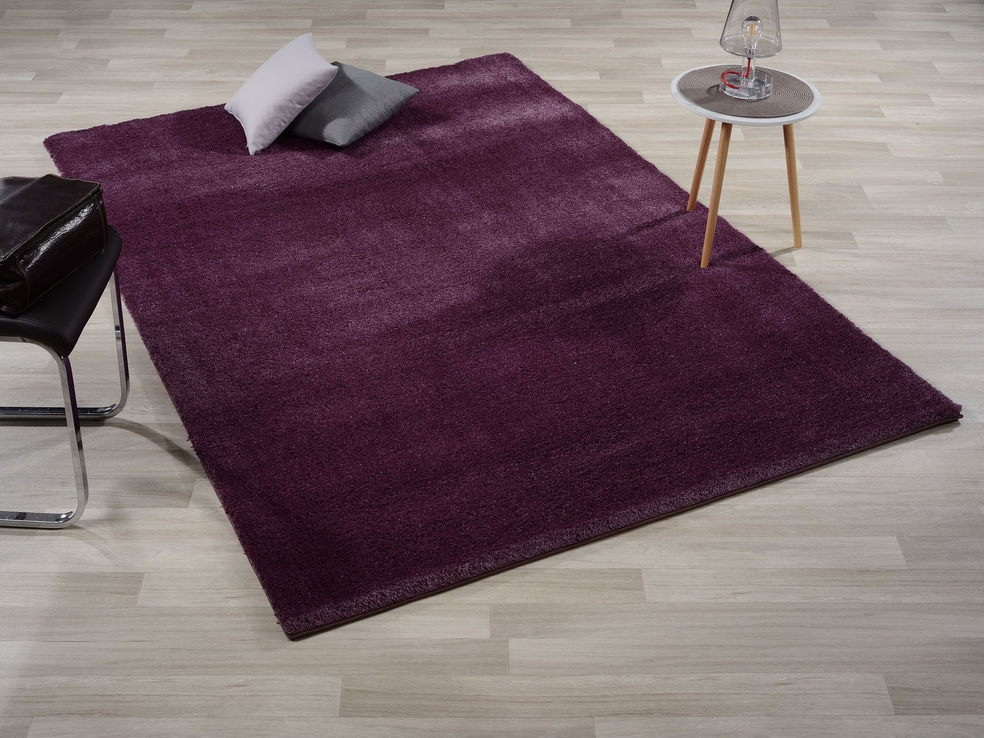 GALLERY M branded by Musterring Hochflor-Teppich Solo, rechteckig, Höhe: 30 mm, besonders weich durch Microfaser, Wohnzimmer