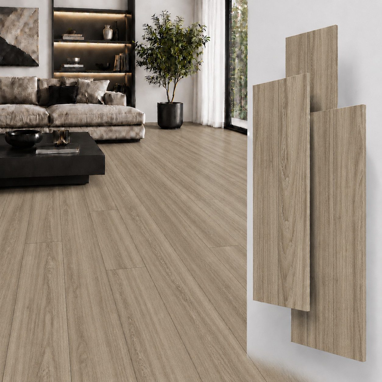Berti Graf Designboden SPC Vinylboden 5 mm Klick wasserfest mit Trittschalldämmung, kleberfrei, pflegeleicht