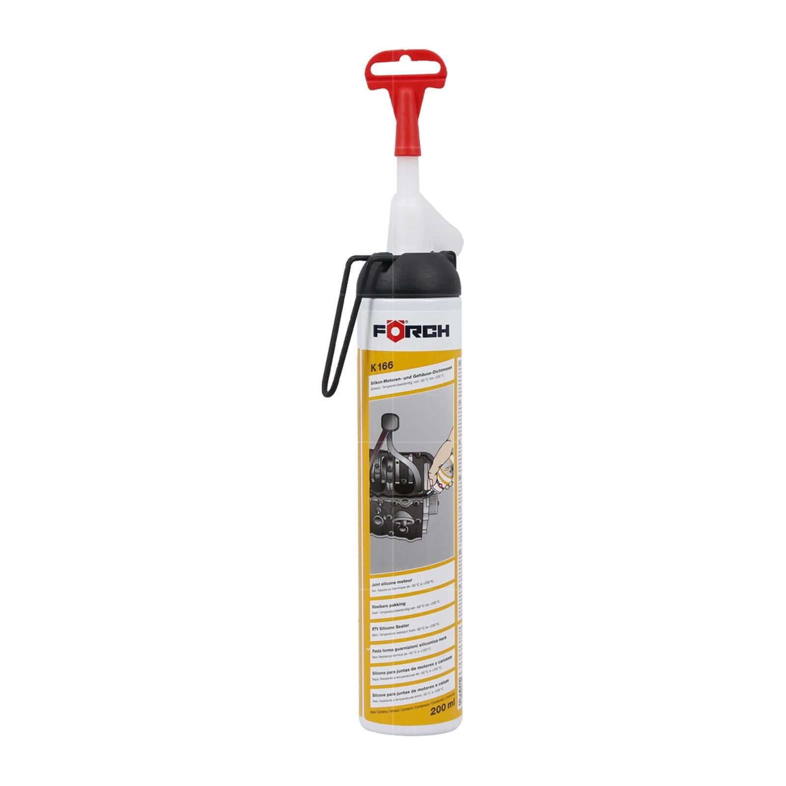 FÖRCH Dichtstoff K166 Silikon-Motoren- und Gehäuse-Dichtmasse - 0.2 Ltr