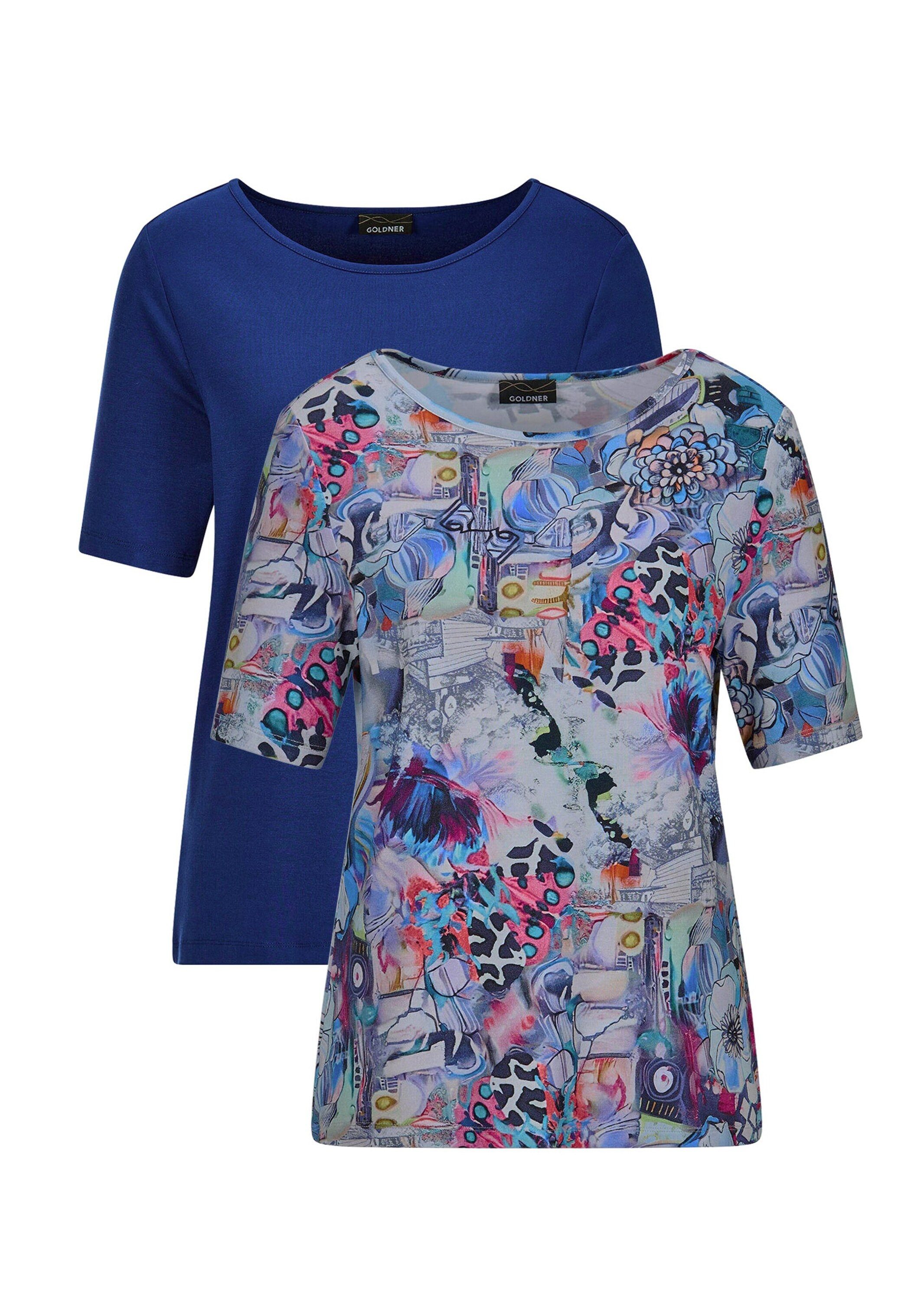 T-Shirt Shirt-Duo mit Muster-Mix