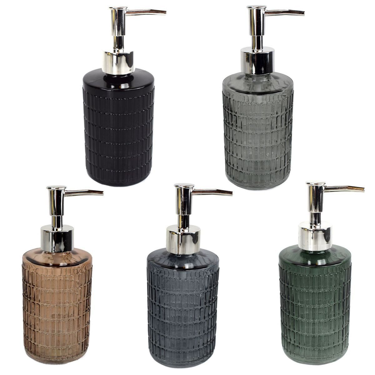 Home Line Seifenspender Pumpspender Øca. 7 cm aus Glas moderner Spender für Seifen, universell einsetzbar