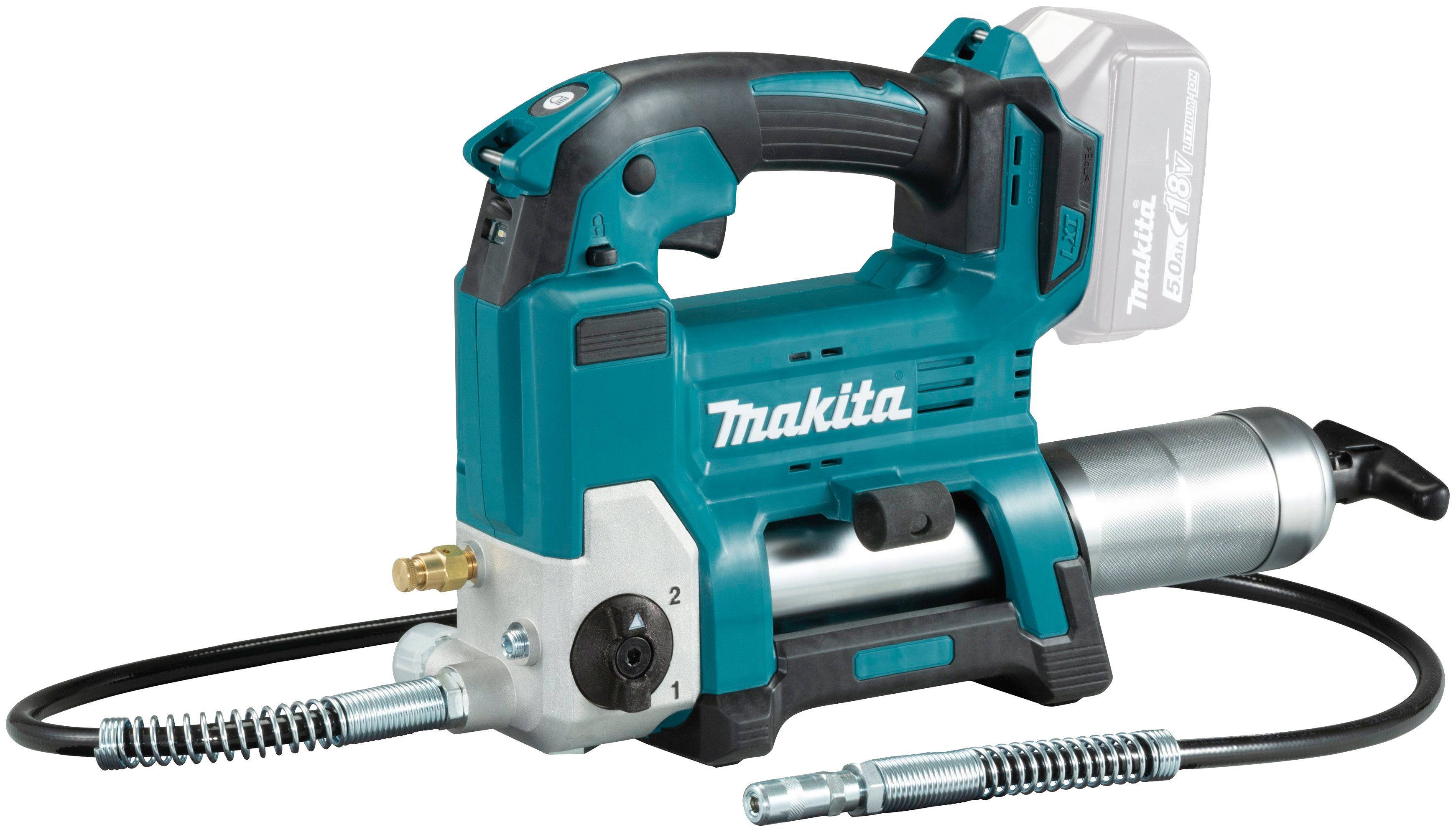 Makita Akku-Kartuschenpistole Fettpresse DGP180Z, inkl. Zylinder, 18 V, ohne Akku und Ladegerät