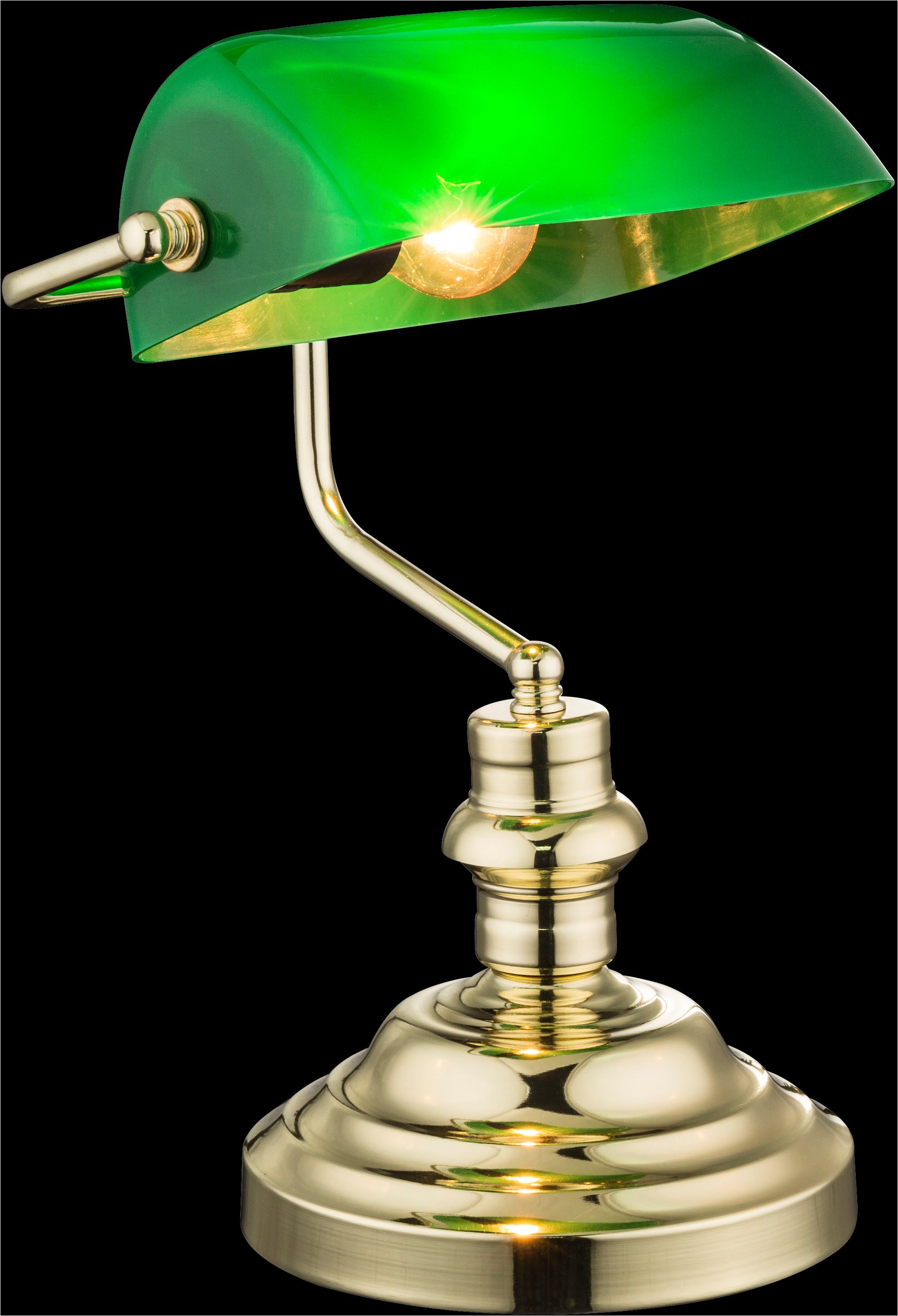 GLOBO LIGHTING Schreibtischlampe ANTIQUE, ohne Leuchtmittel, Klassische Schreibtischleuchte, Antik-look Tischleuchte, Bankerlamp