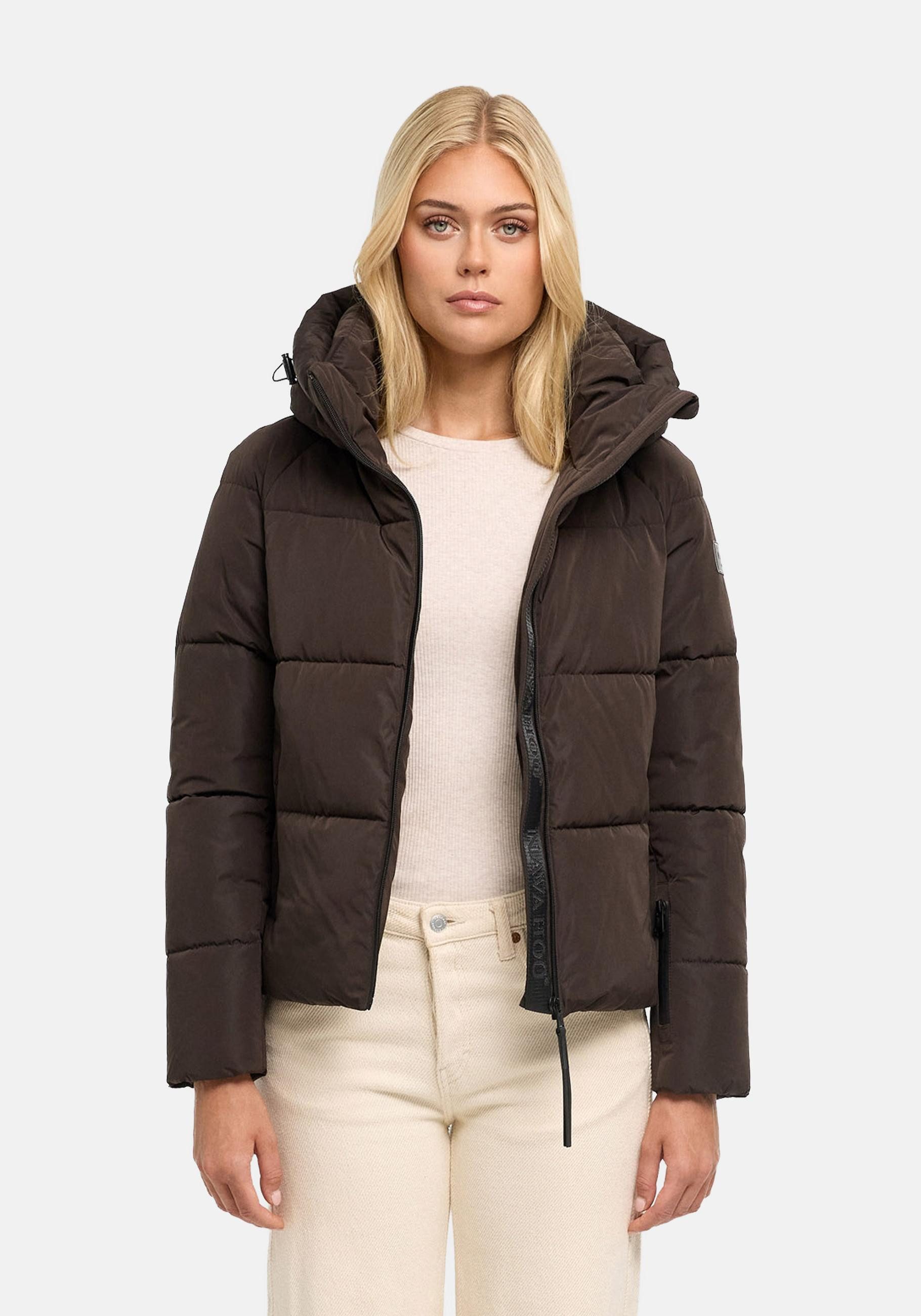 Navahoo Steppjacke Frostherz XIV Kurze gesteppte Damen Winterjacke mit abnehmbarer Kapuze