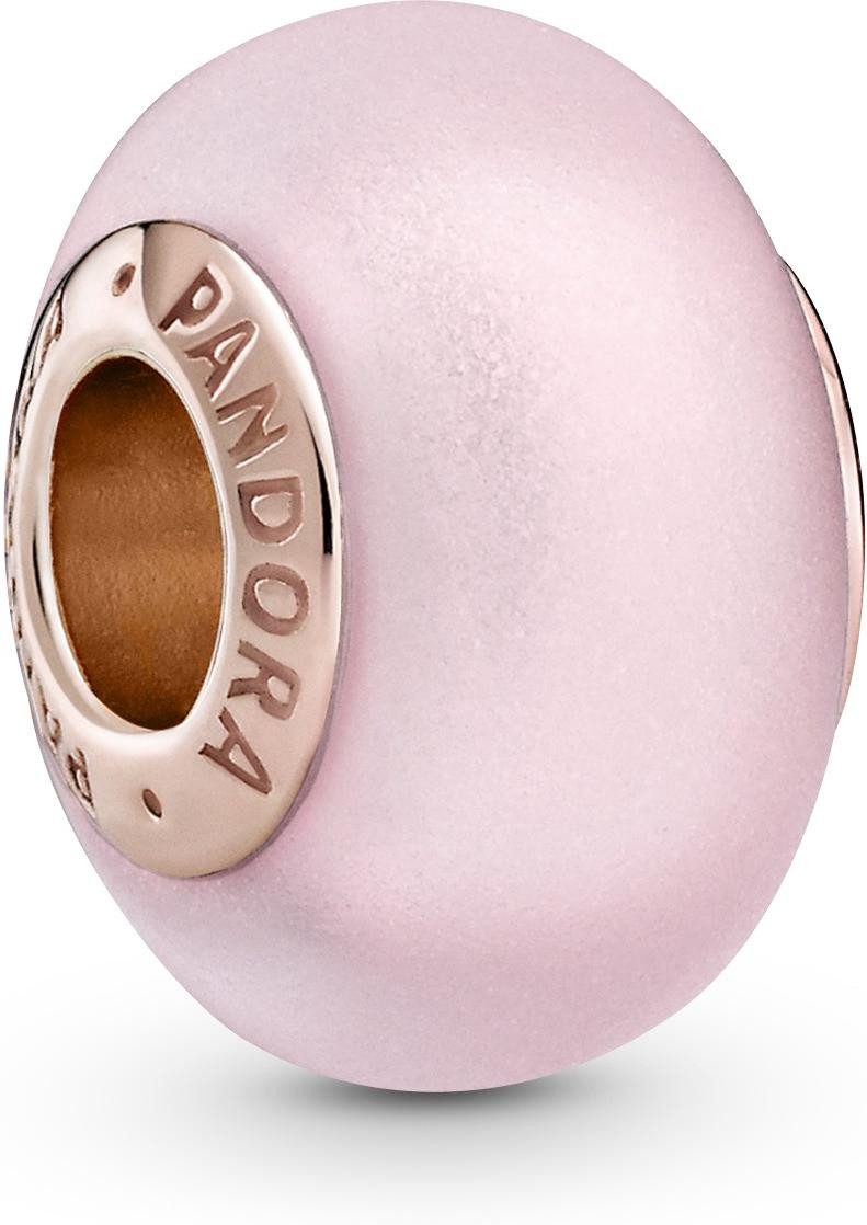 Pandora Kettenanhänger Pandora Mattes Rosafarbenes Murano-Glas Charm 789421C00 Anhänger