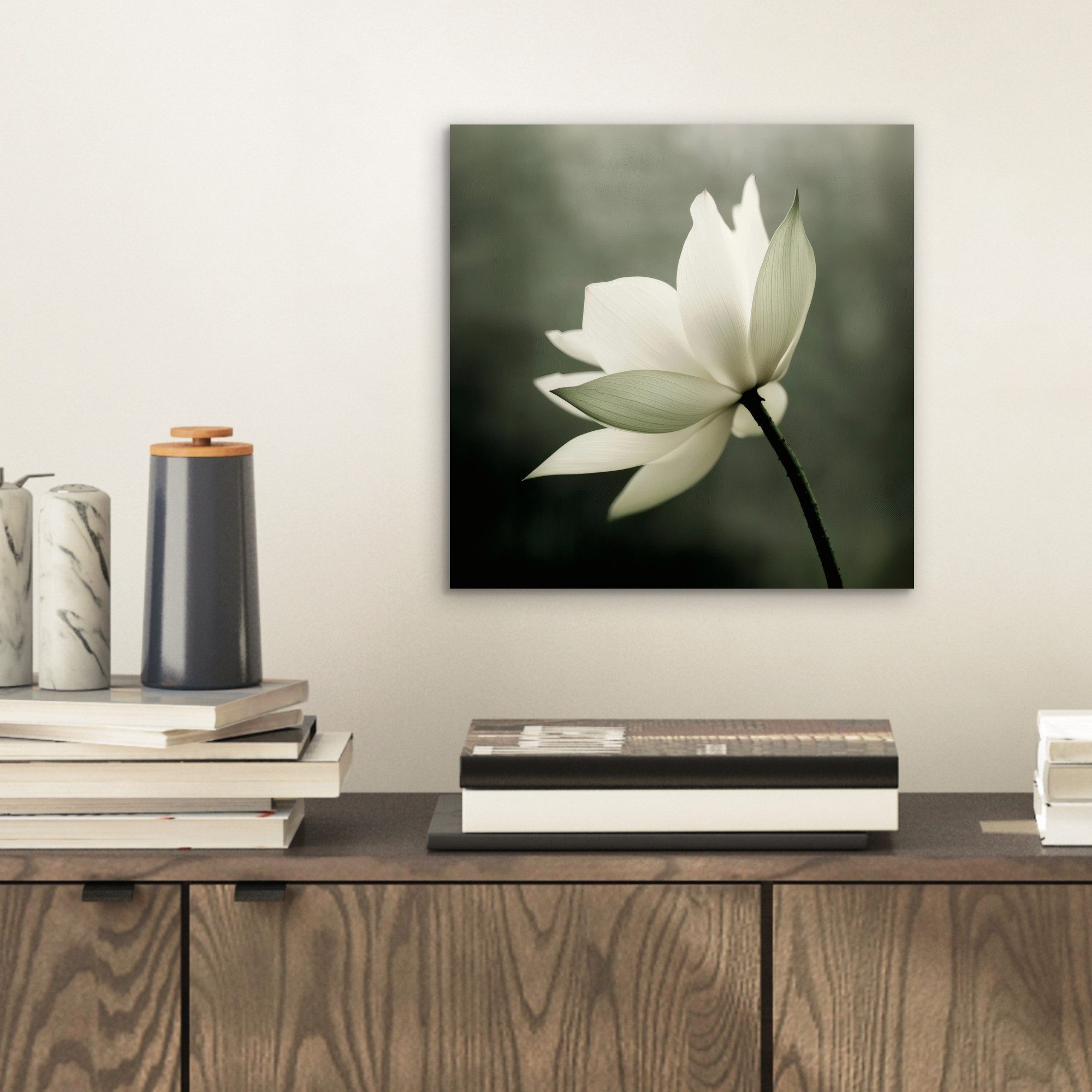 MuchoWow Metallbild Weiß - Lotus - günstig online kaufen