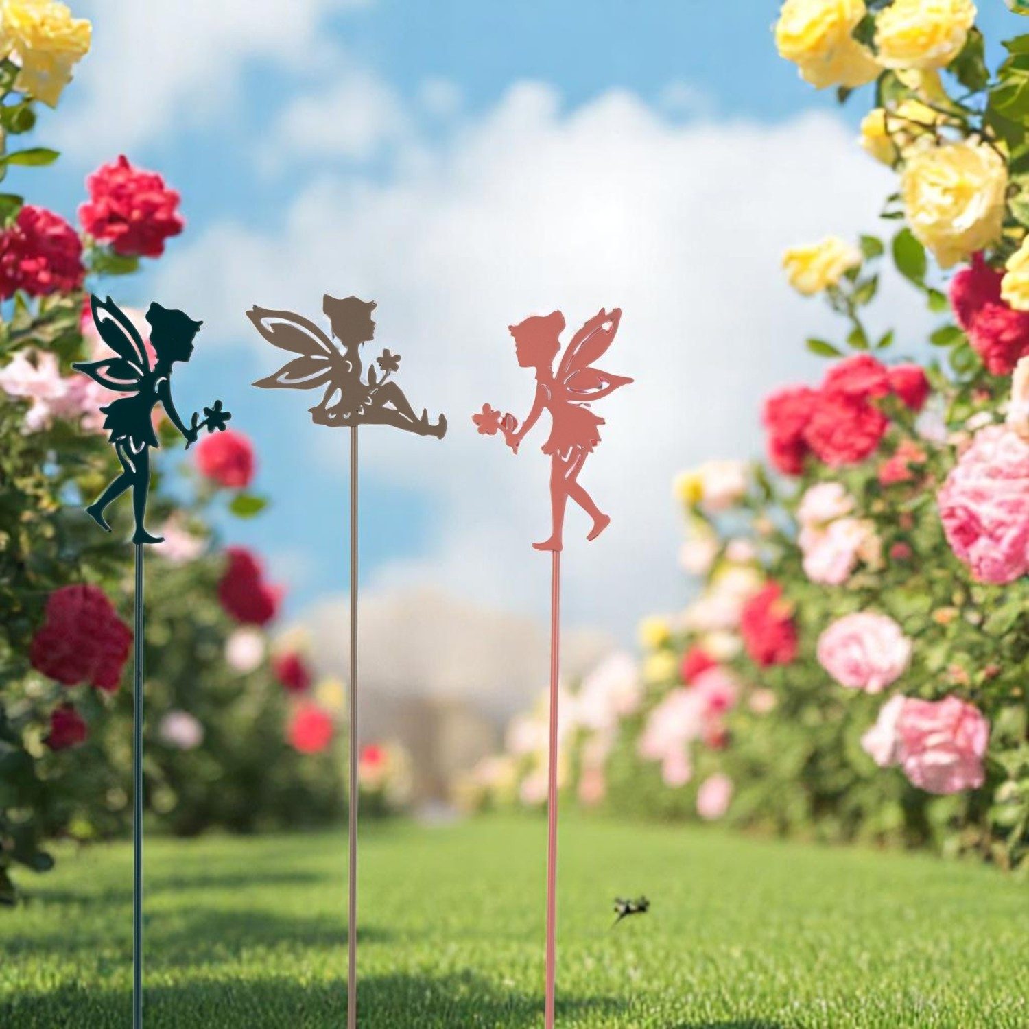 KARMA Gartenstecker 3er Set Blumenstecker Metall günstig online kaufen