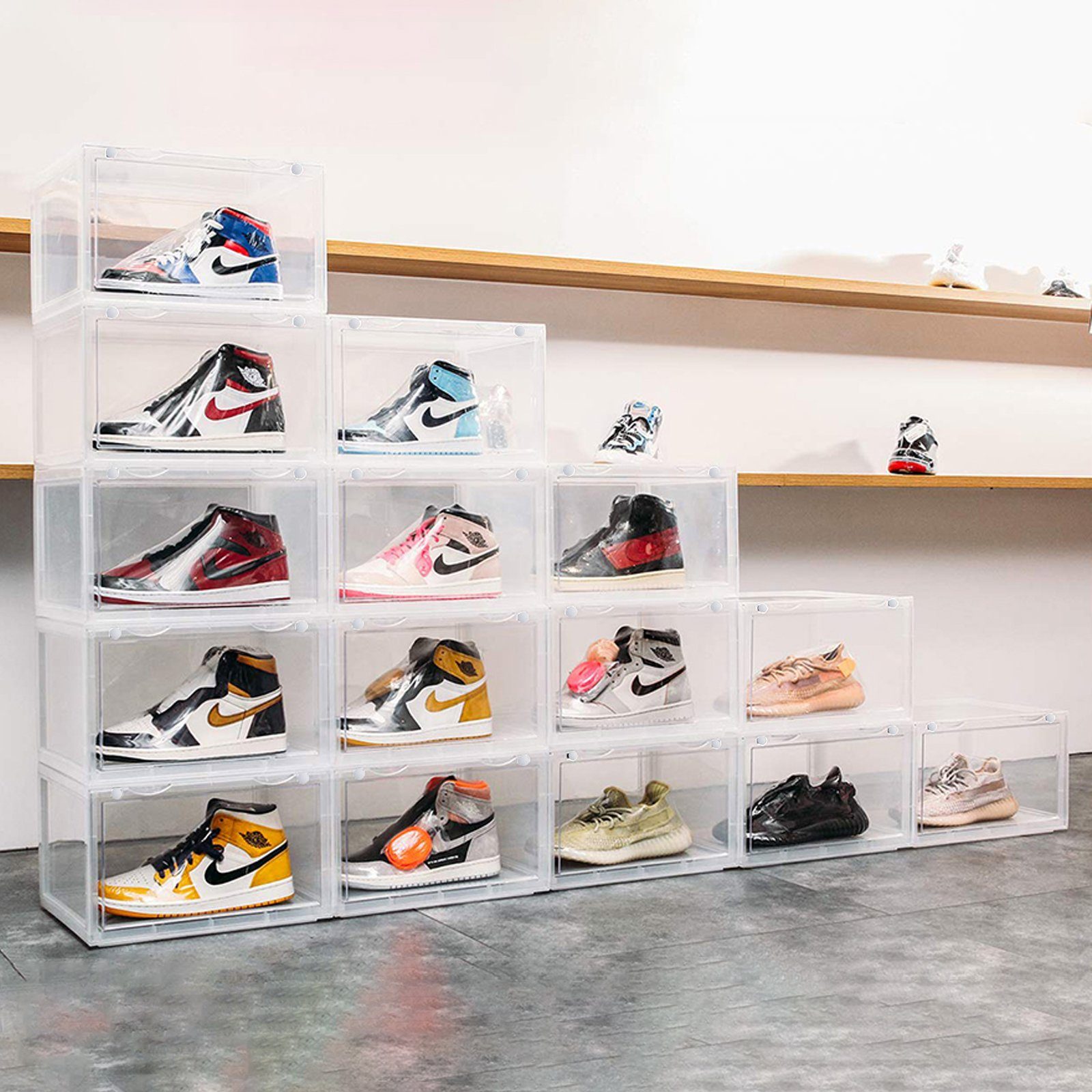 PUCHIKA Schuhbox Typ-D, Aufbewahrungsbox stapelbar, 6er günstig online kaufen