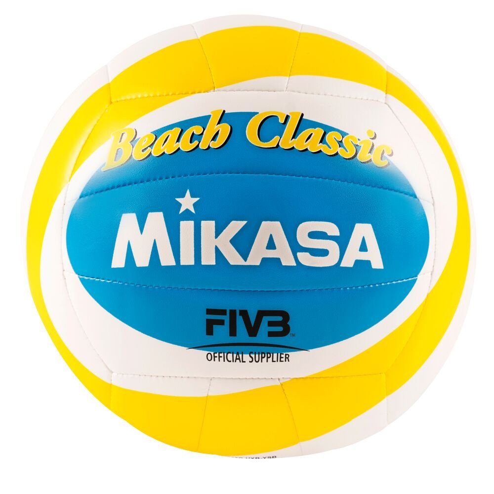 Mikasa Volleyball Beachvolleyball Oberfläche Classic Beach BV543C-VXB-YSB, Rutschfeste Ballkontrolle für top