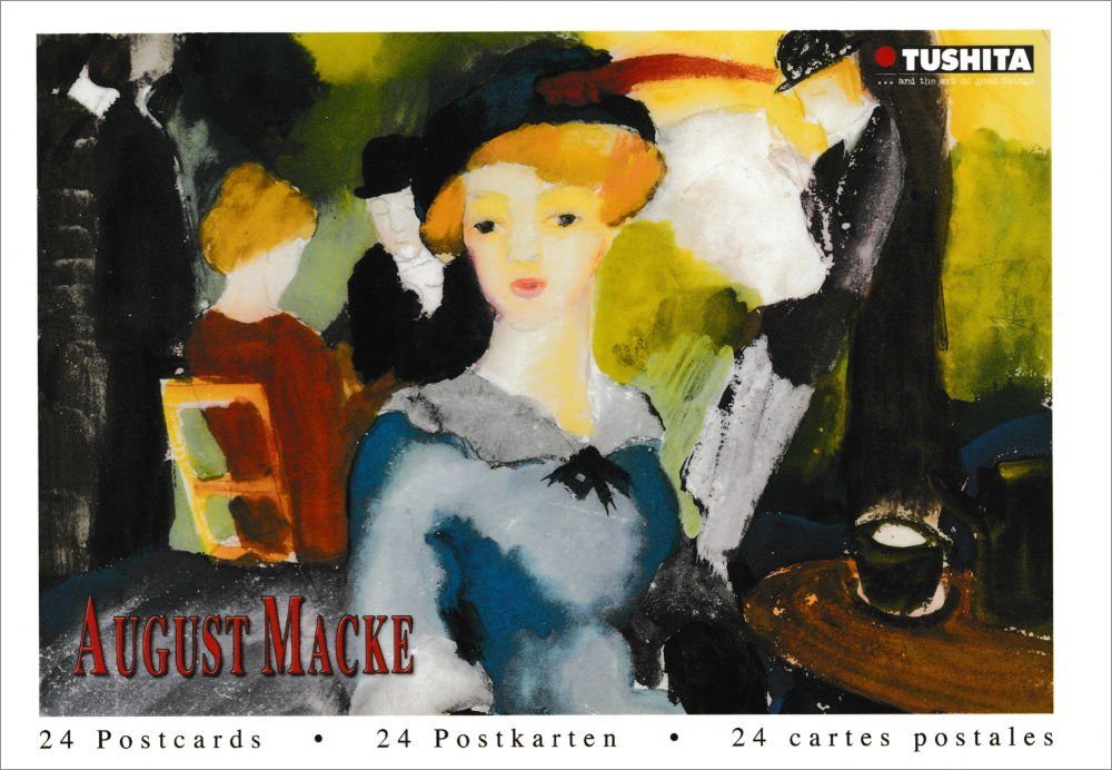Postkarte nbuch August Macke 24 mit Motiven hochwertigen