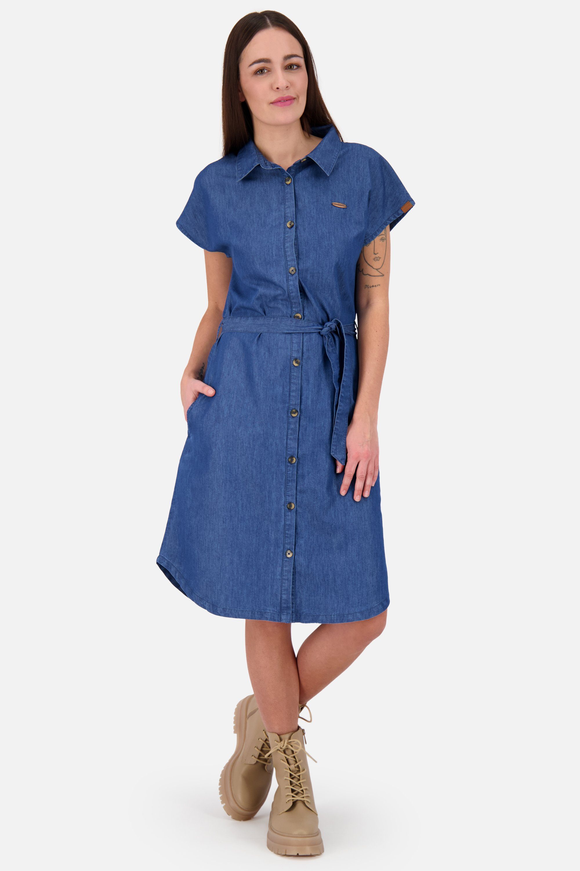 Jeanskleid denim Shirt Dress Kickin Kleid Damen MaeveAK & Alife washed DNM dark Jeanskleid, A