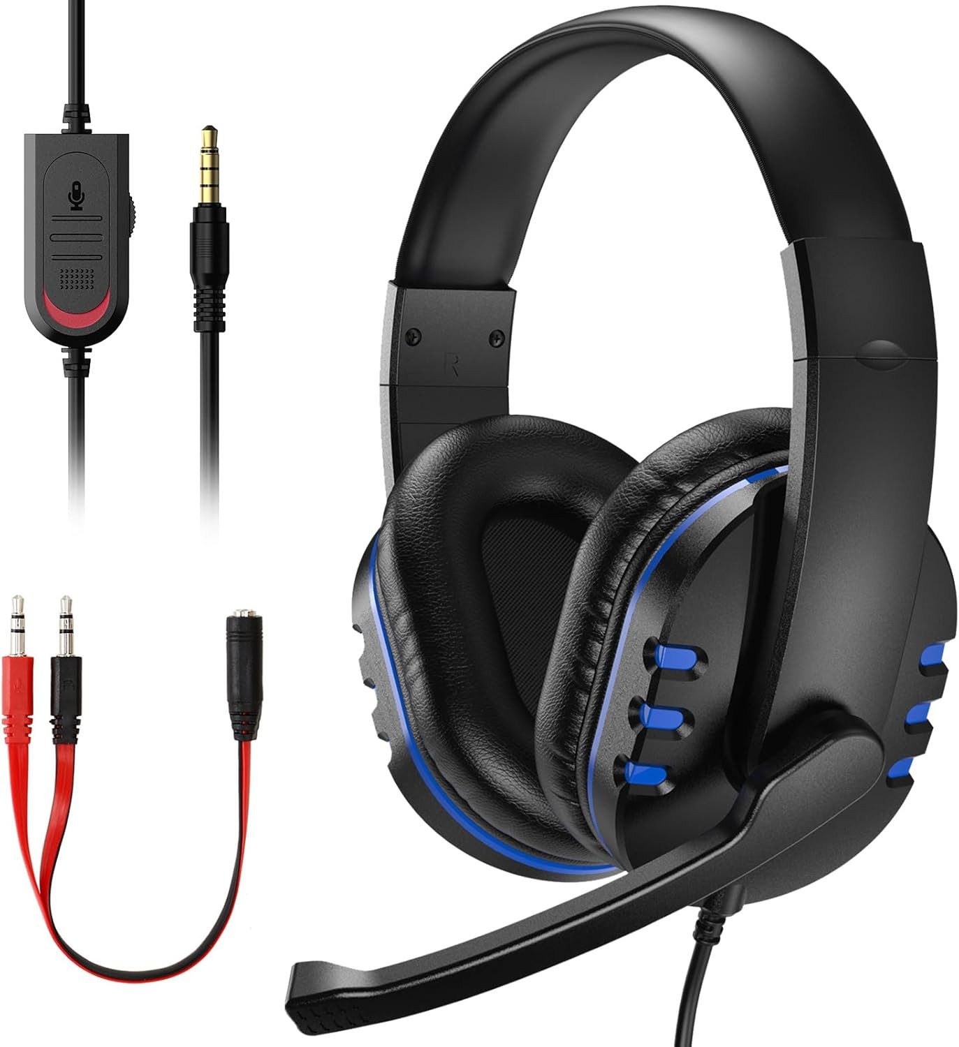 Athlix Kopfhörer mit Mikrofon für Xbox Playstation PC Kabelgebunden Gaming-Headset (Breite Kompatibilität, Geräuschunterdrückung, Stereoklang)