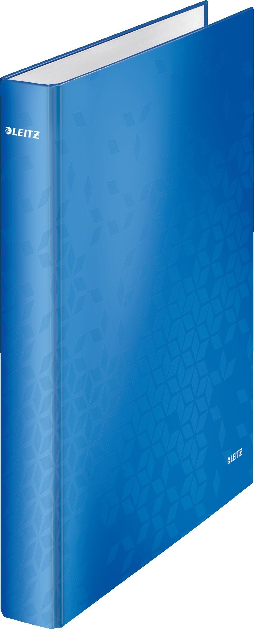 Präsentationsordner Ringbuch Wow A4 Pappe laminiert 2 Ringe 25mm blau metallic Packung mit