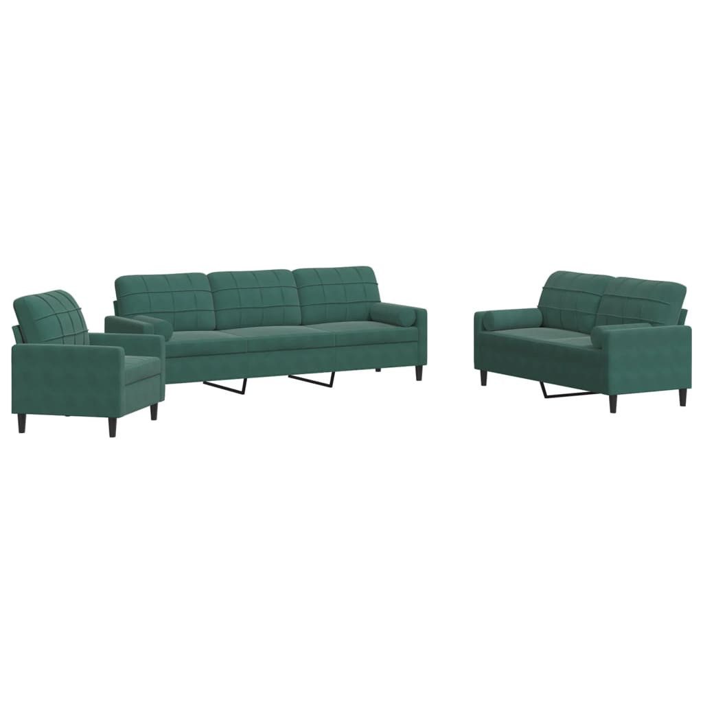 vidaXL Sofa 3-tlg. Sofagarnitur mit Kissen günstig online kaufen